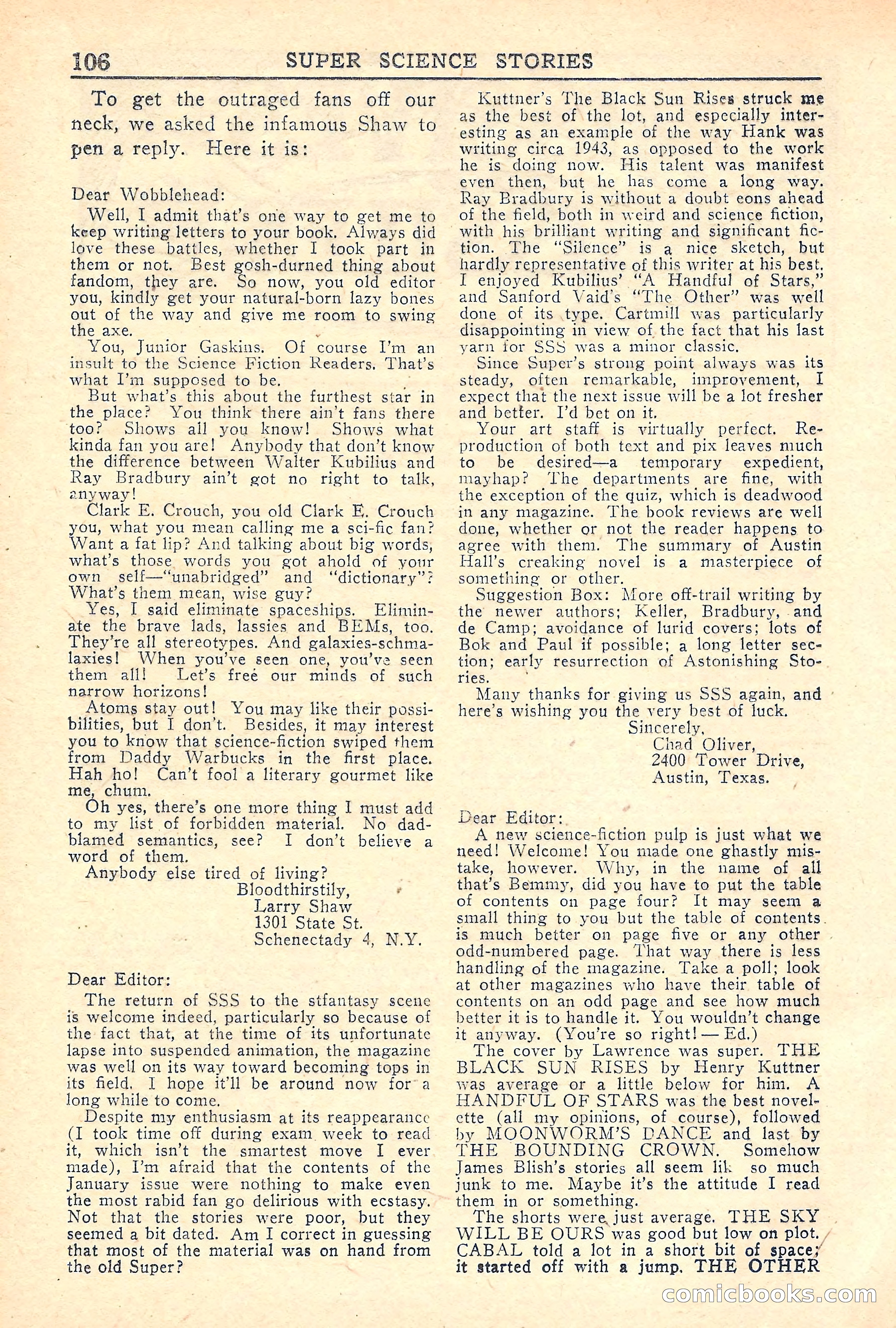 Super Science Stories, Vol. 5, No. 2 — page 106 of 132