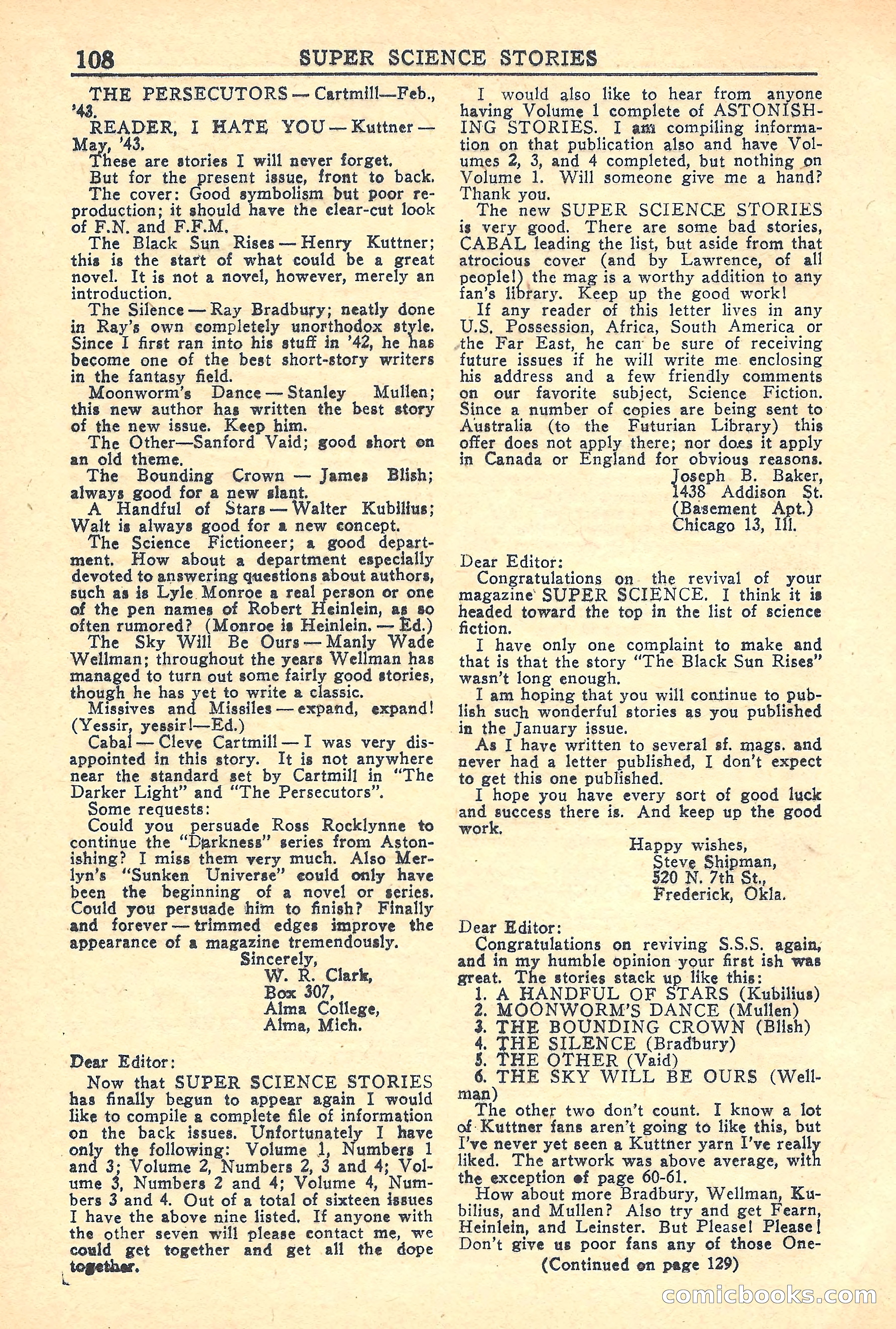 Super Science Stories, Vol. 5, No. 2 — page 108 of 132