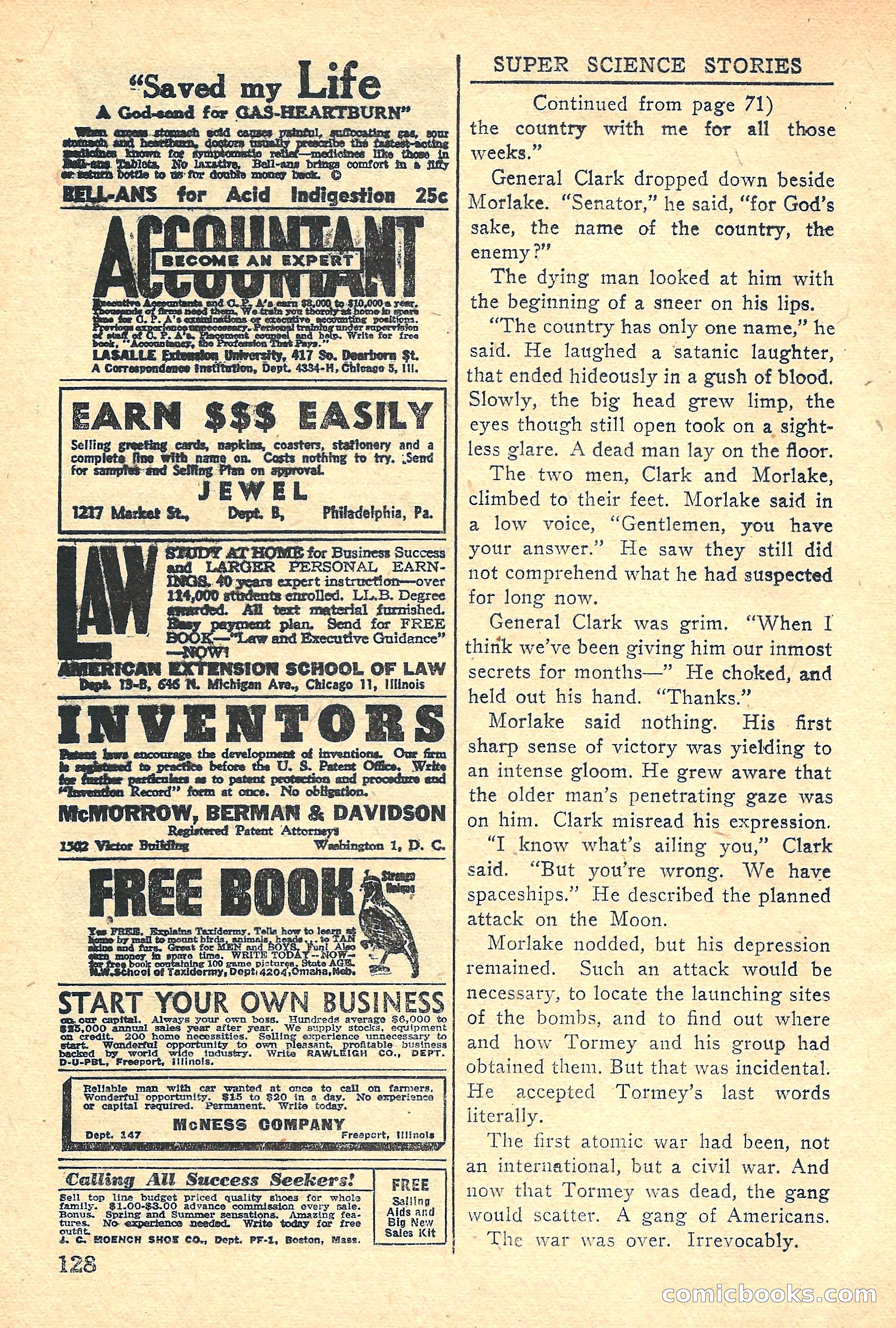 Super Science Stories, Vol. 5, No. 2 — page 128 of 132