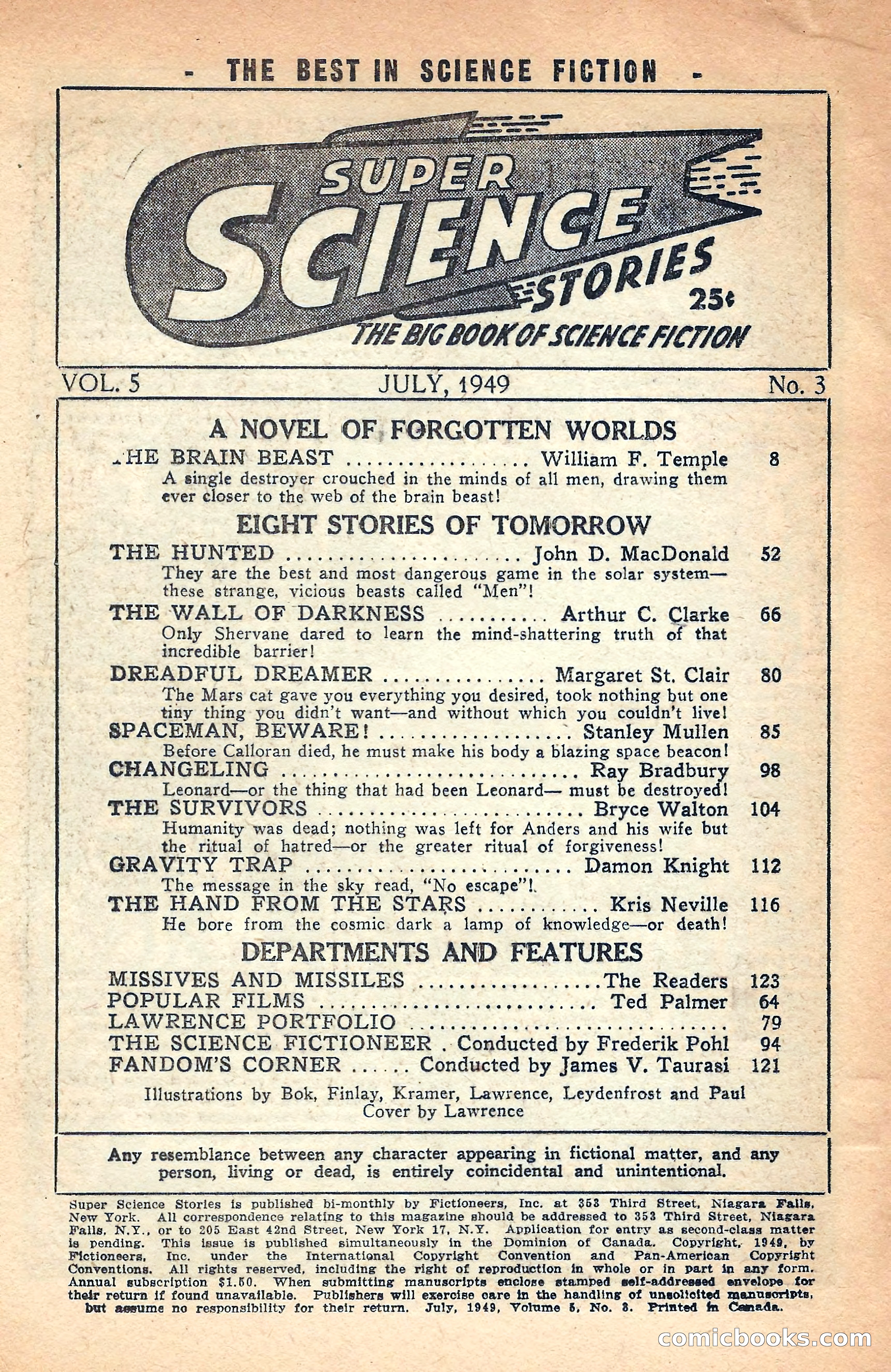 Super Science Stories, July 1949 — page 4 of 132