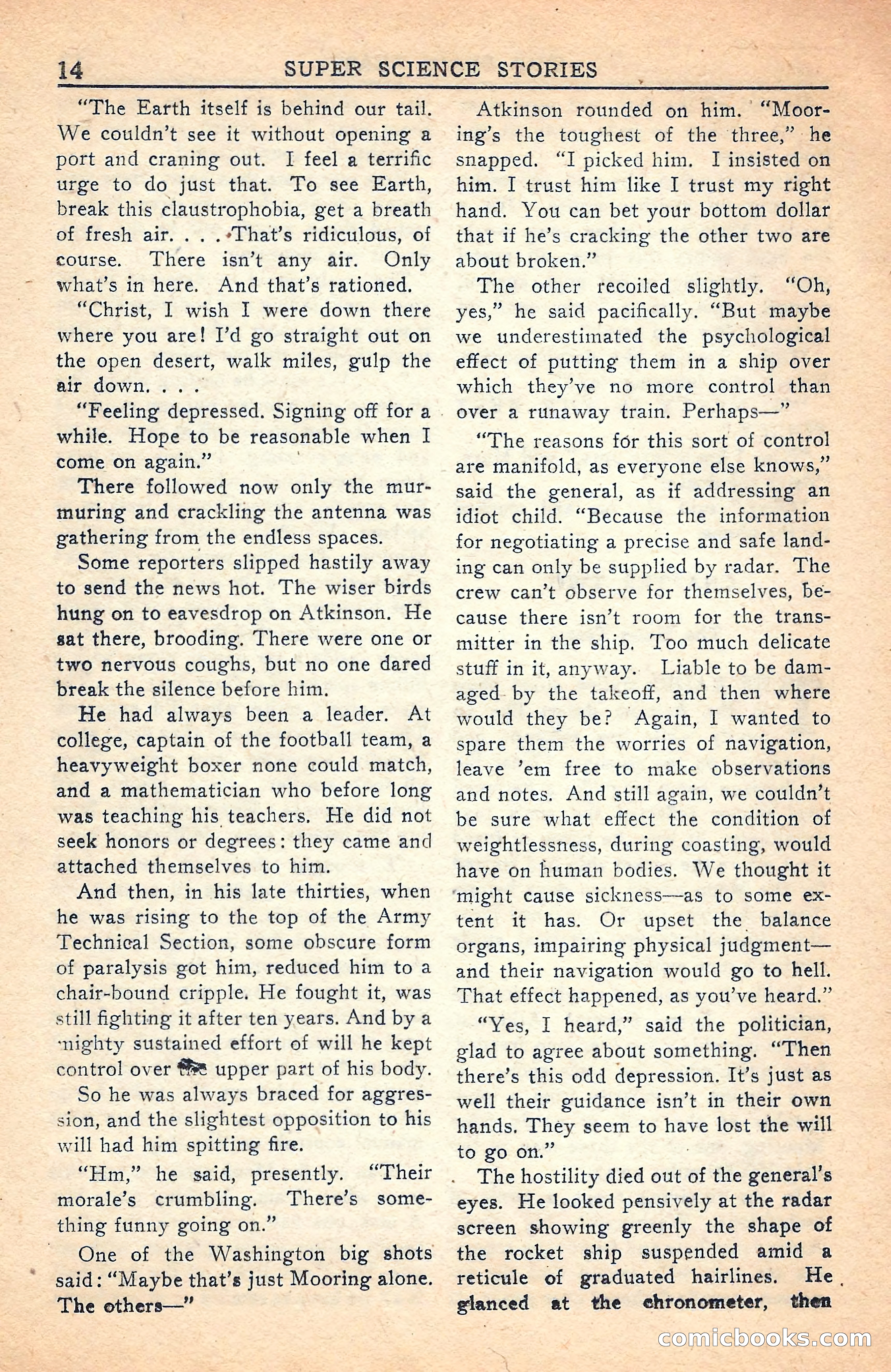Super Science Stories, July 1949 — page 14 of 132