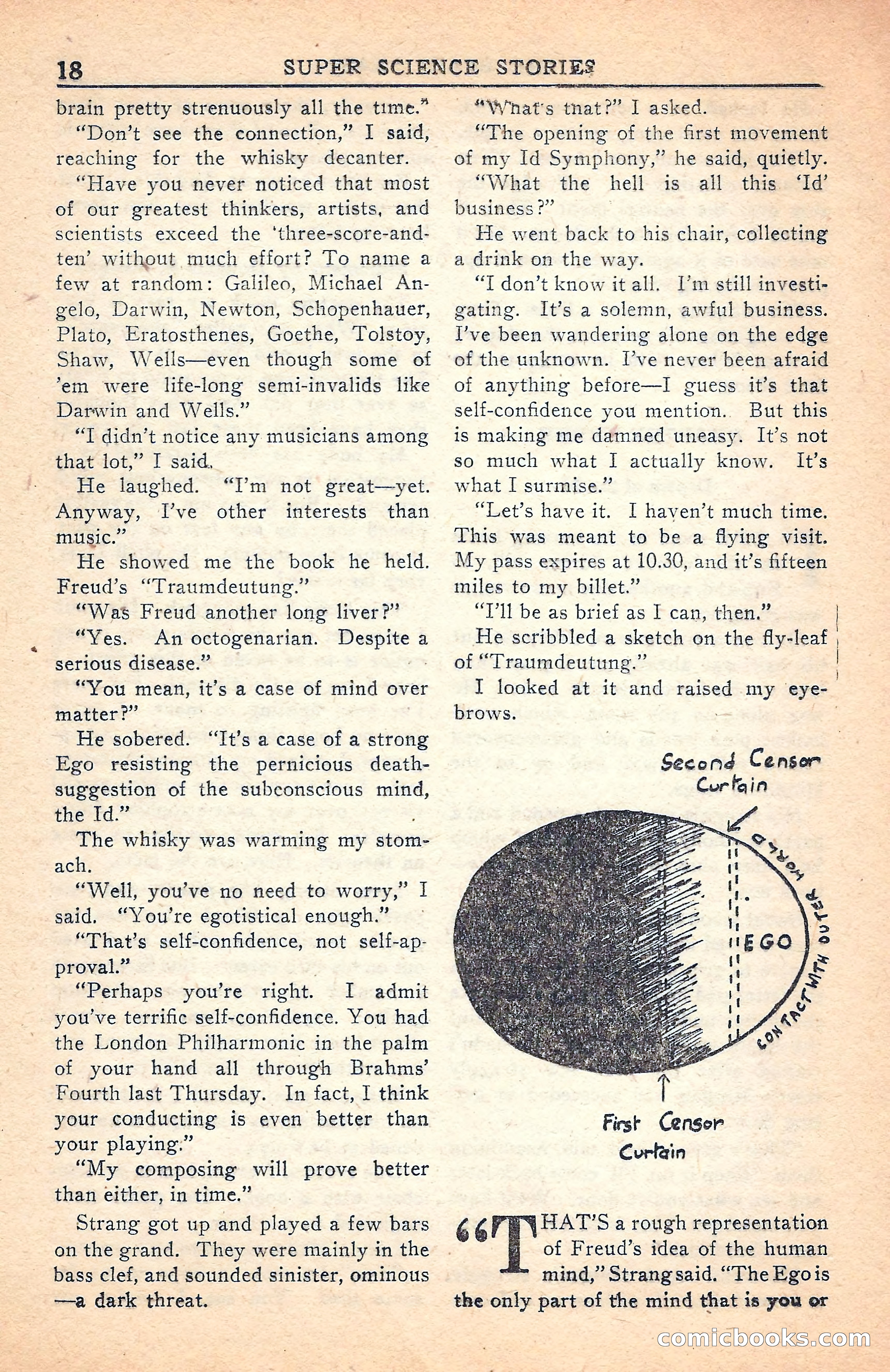 Super Science Stories, July 1949 — page 18 of 132