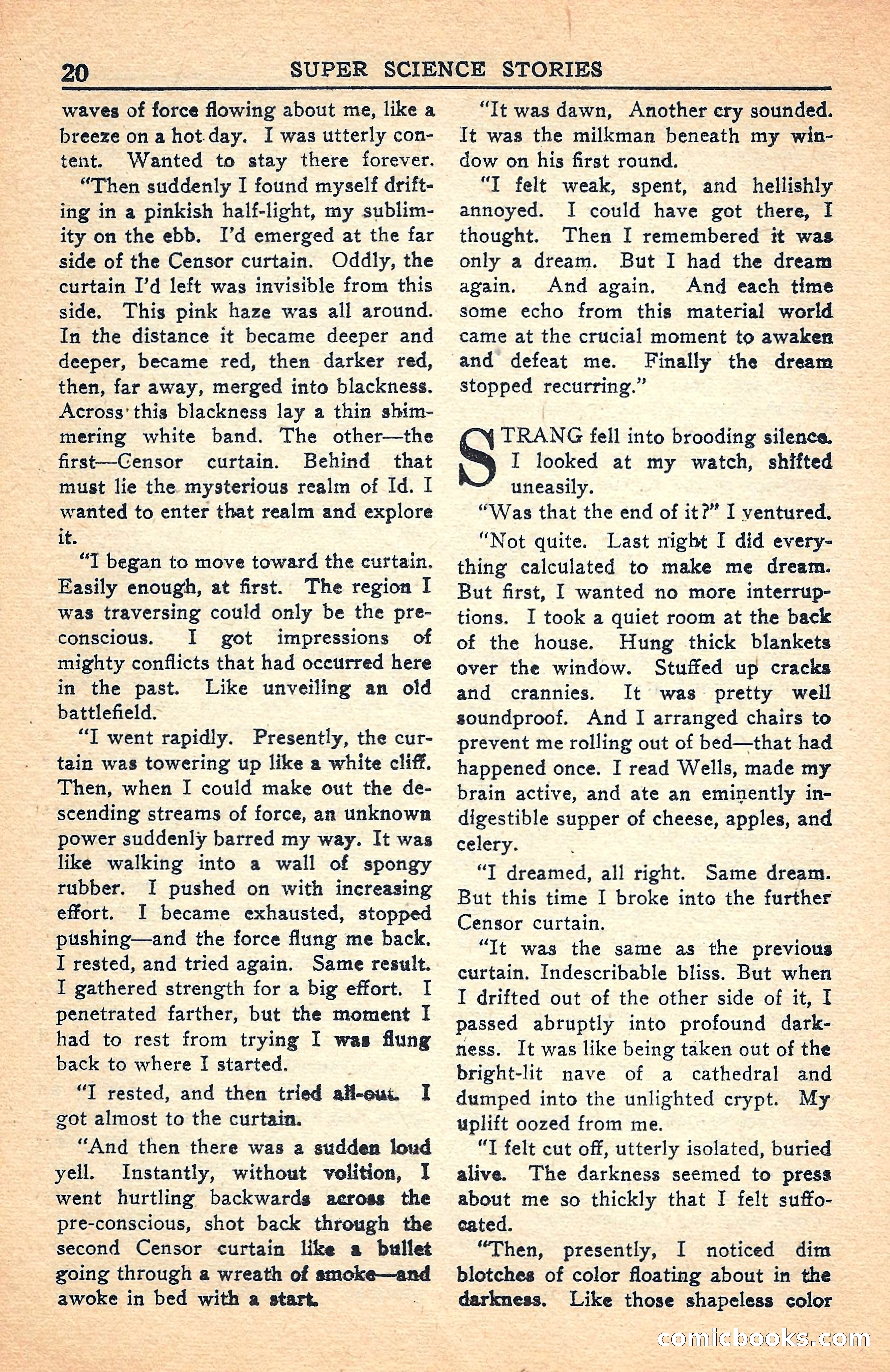 Super Science Stories, July 1949 — page 20 of 132