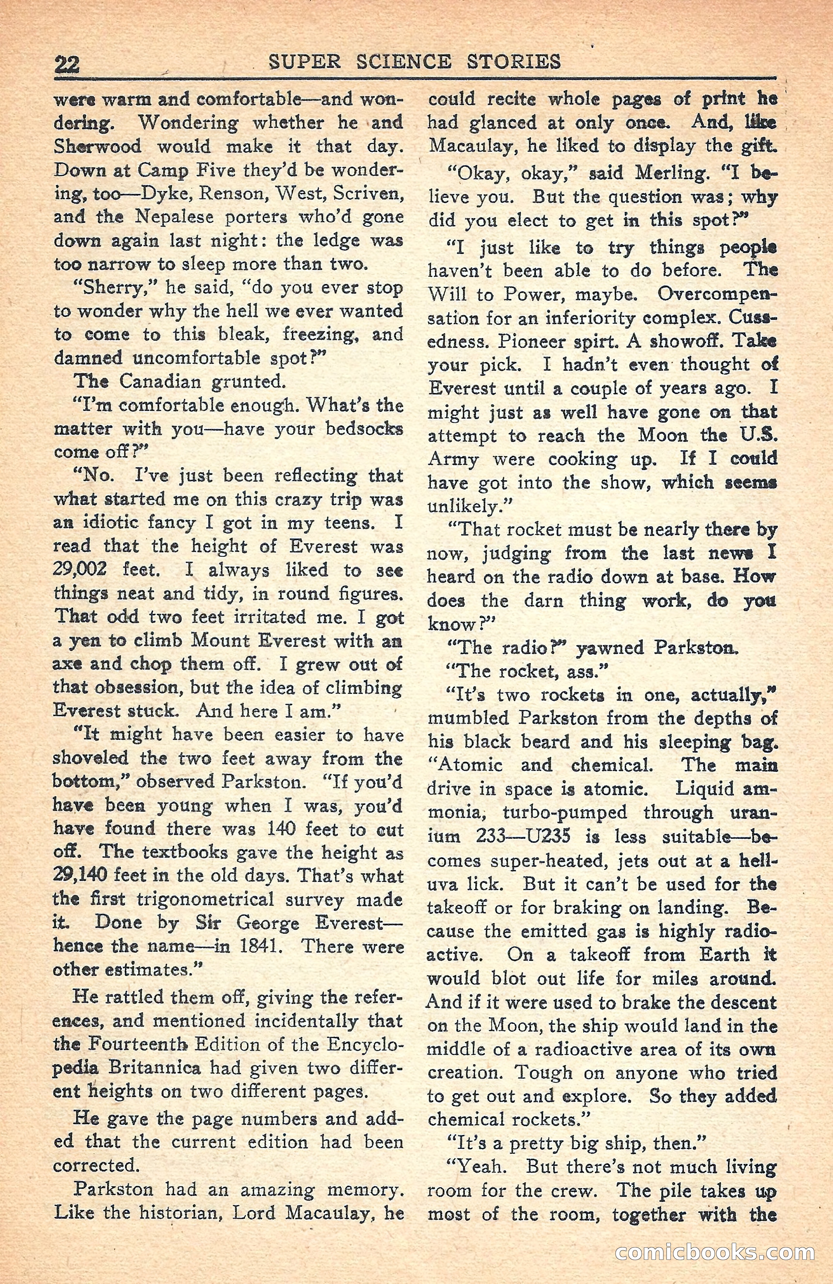 Super Science Stories, July 1949 — page 22 of 132