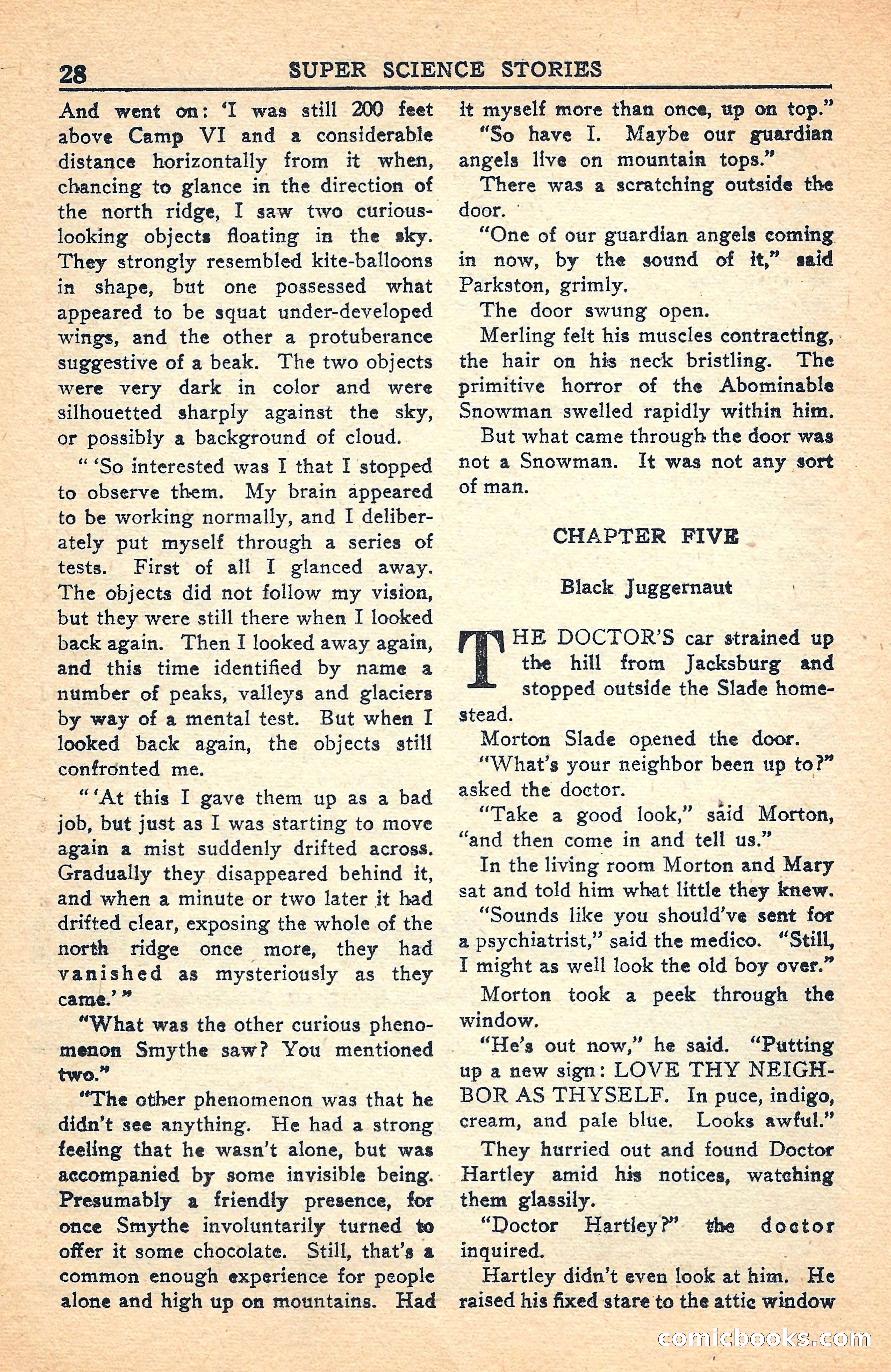 Super Science Stories, July 1949 — page 28 of 132