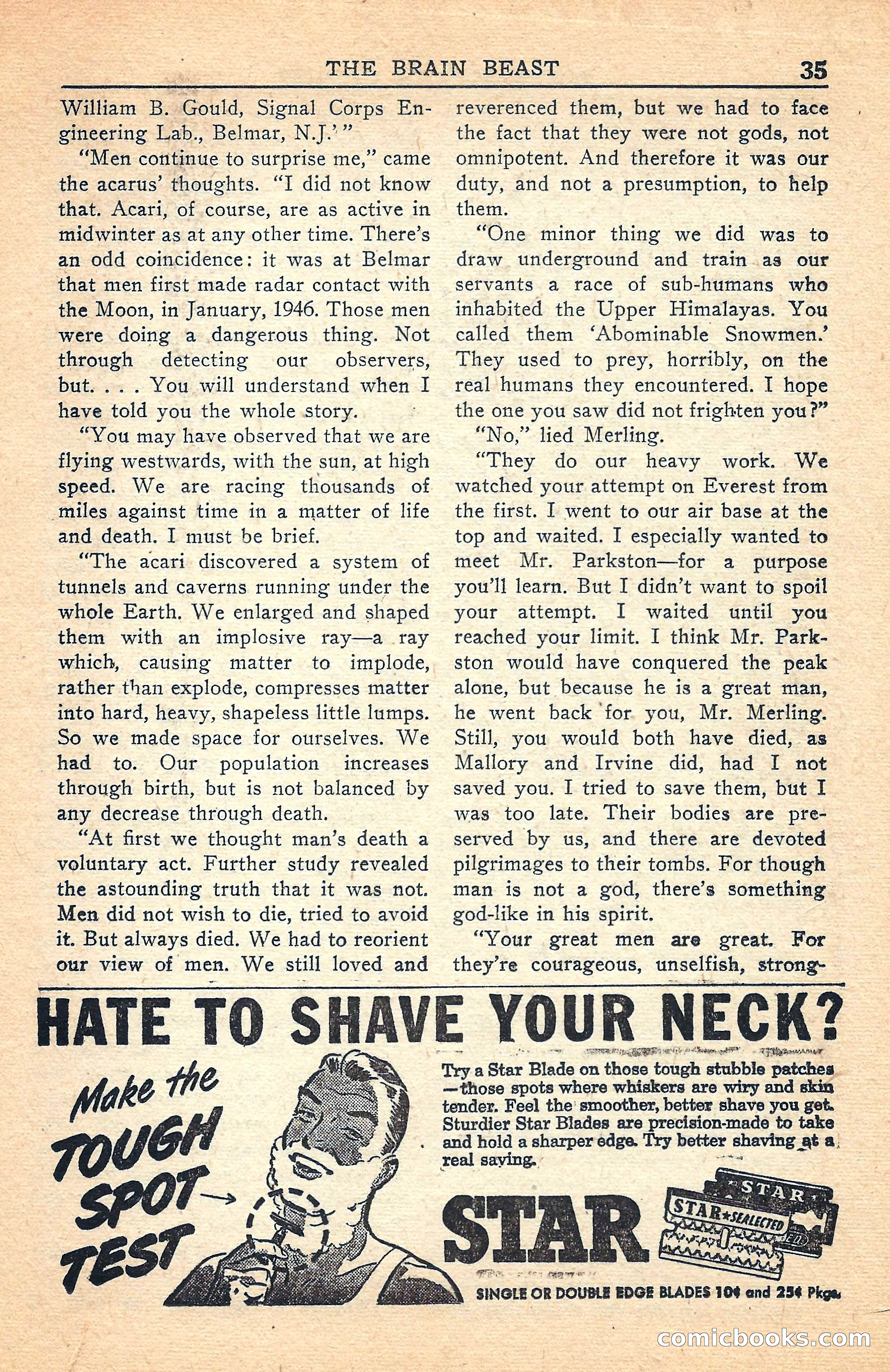 Super Science Stories, July 1949 — page 35 of 132