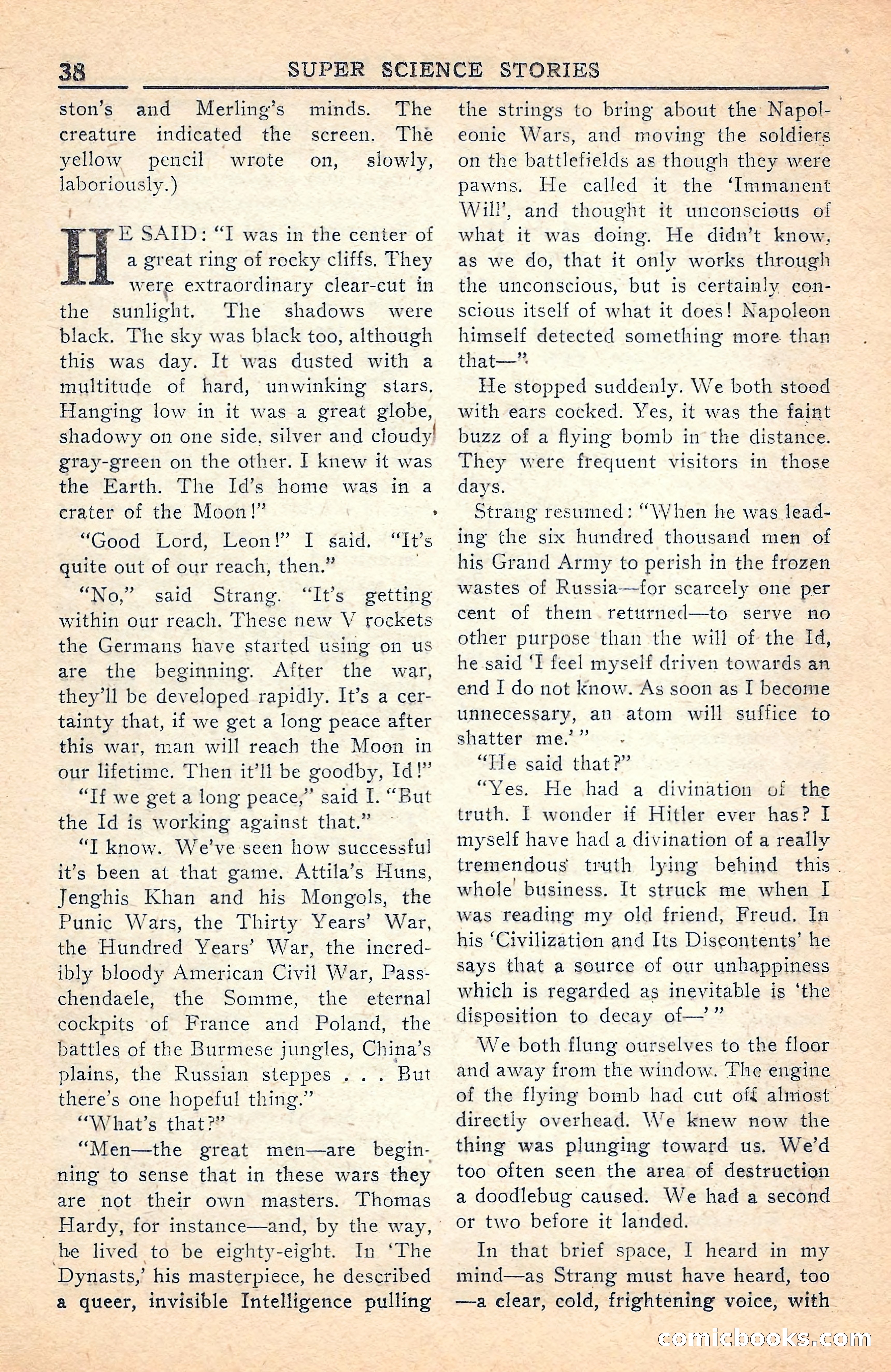 Super Science Stories, July 1949 — page 38 of 132