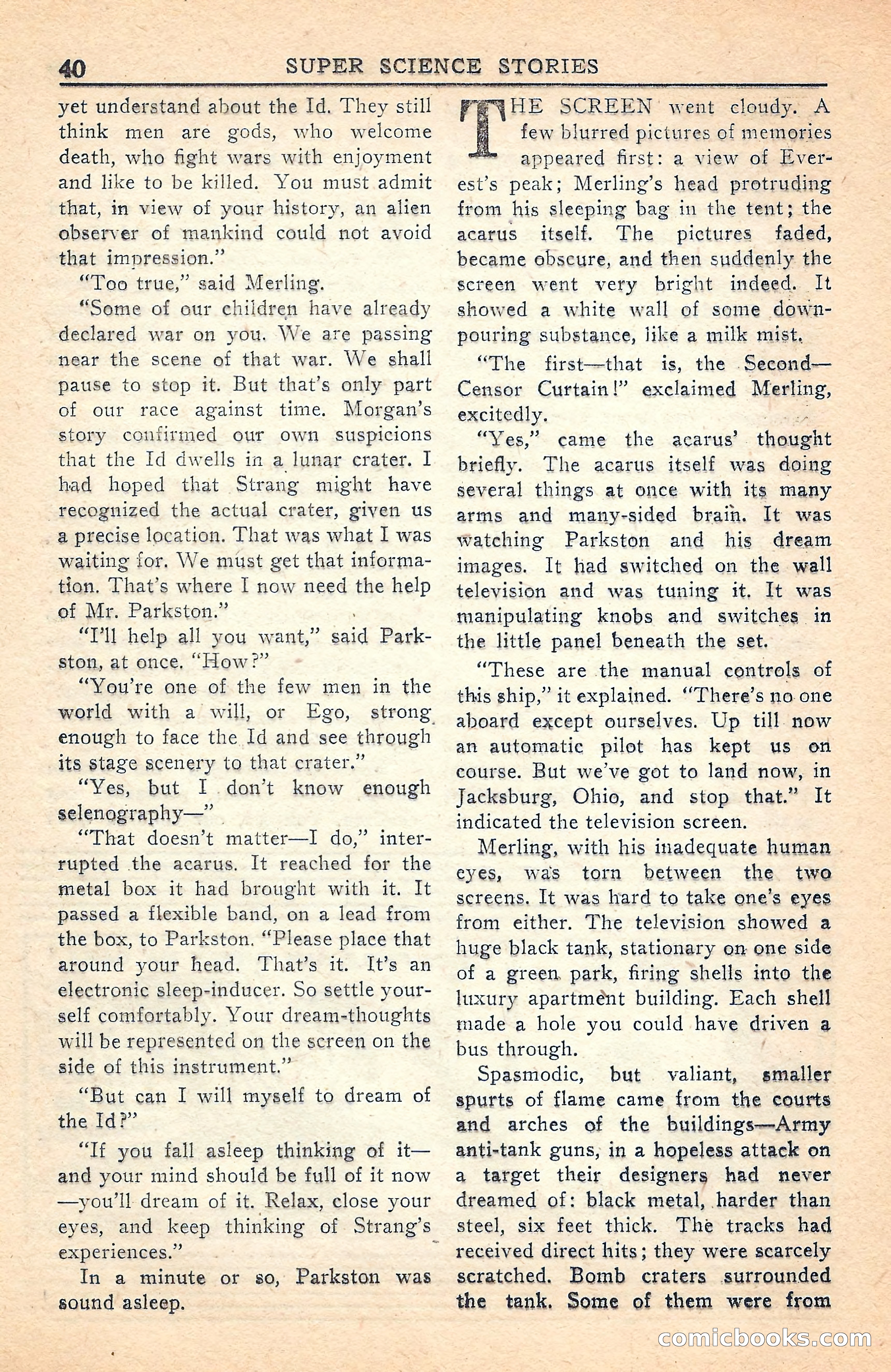 Super Science Stories, July 1949 — page 40 of 132