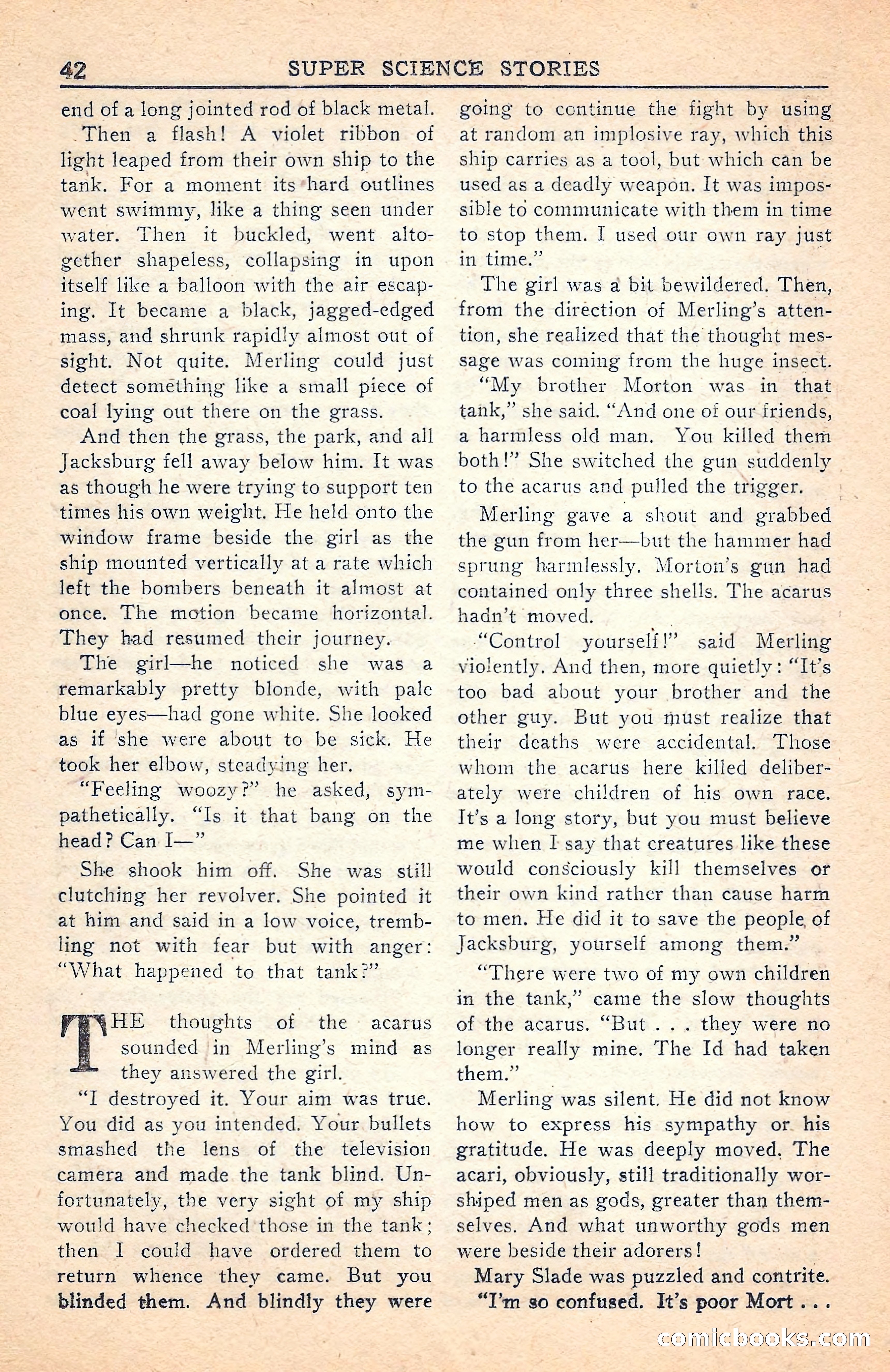 Super Science Stories, July 1949 — page 42 of 132