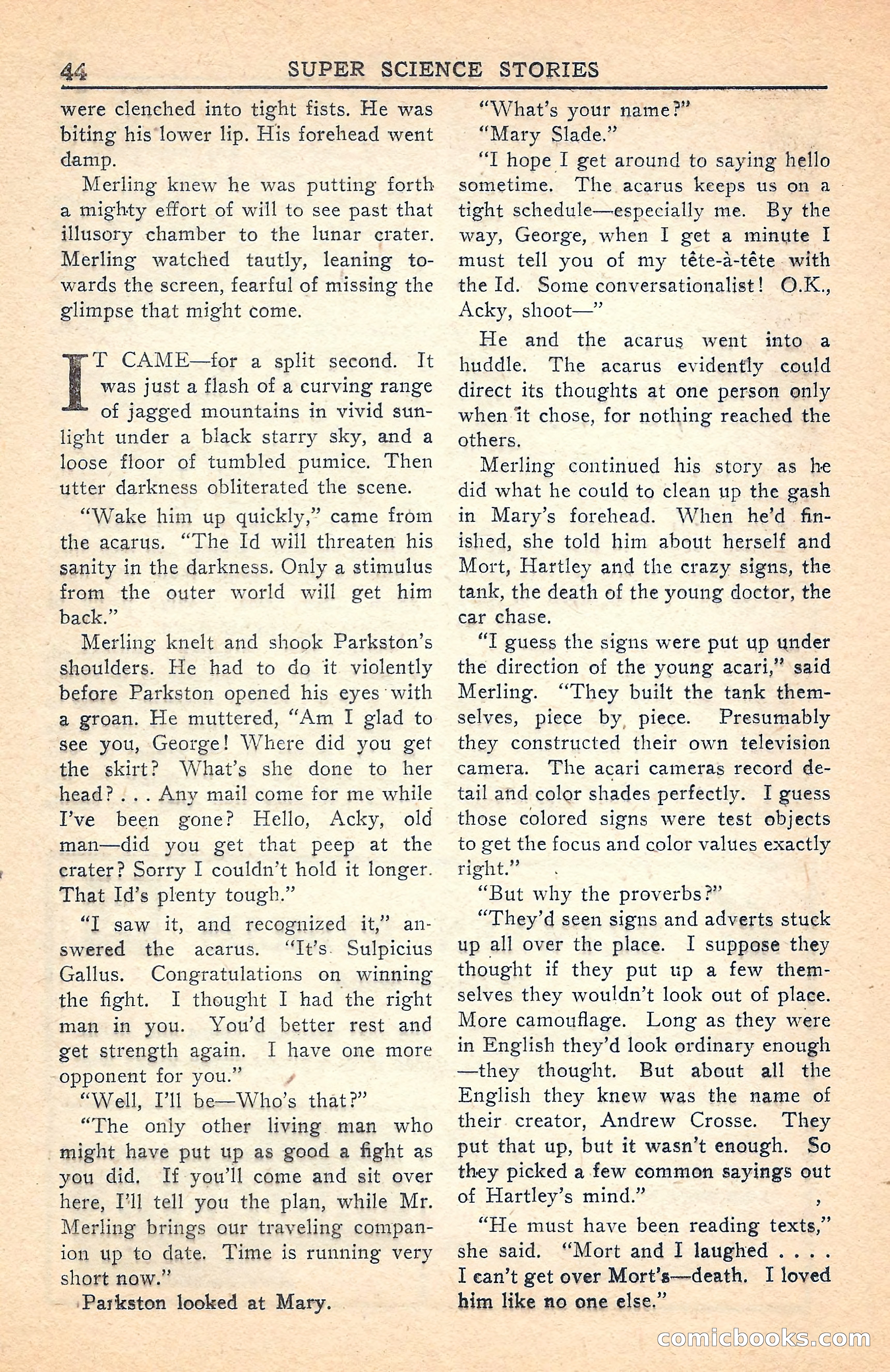 Super Science Stories, July 1949 — page 44 of 132