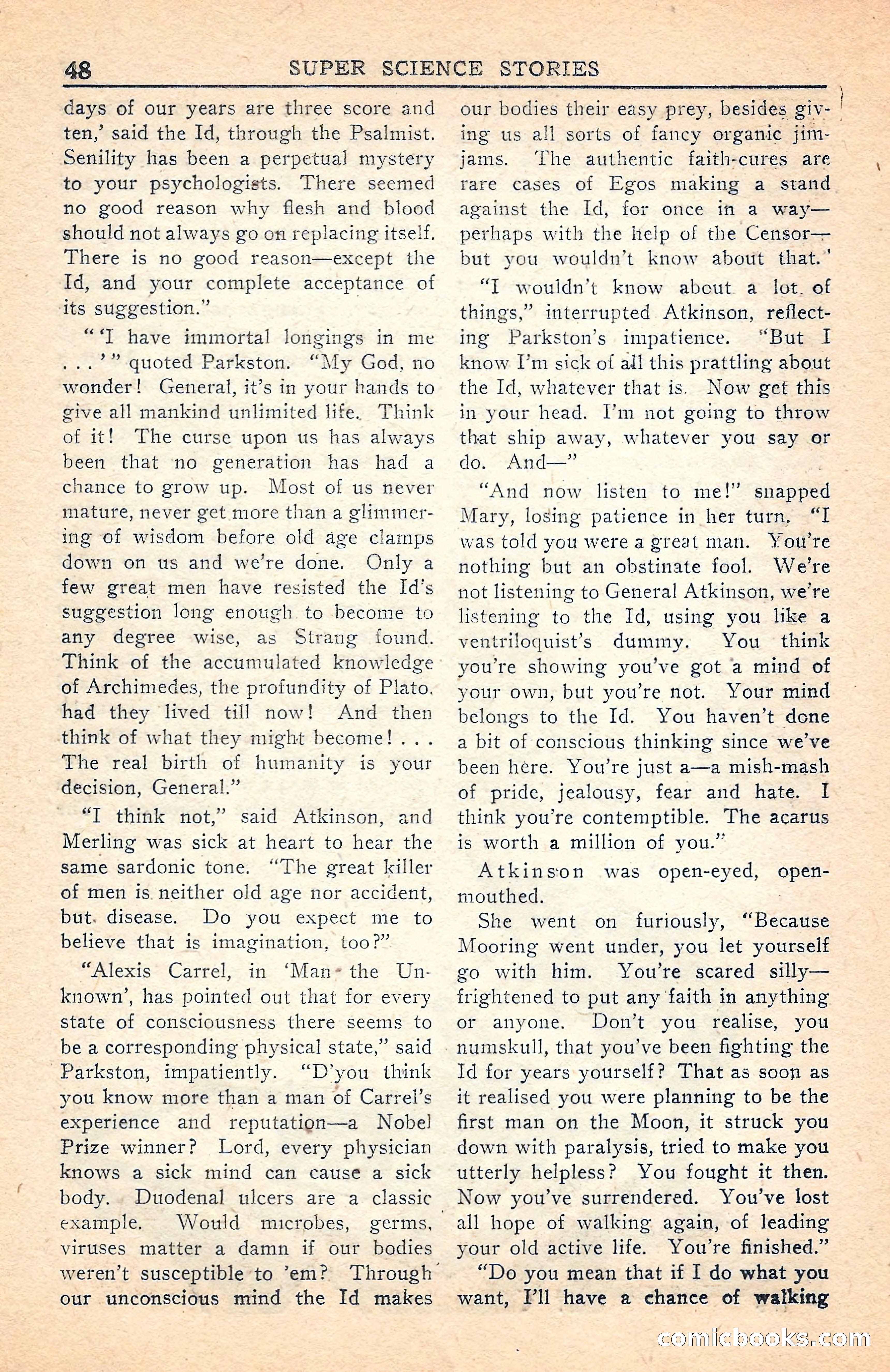 Super Science Stories, July 1949 — page 48 of 132