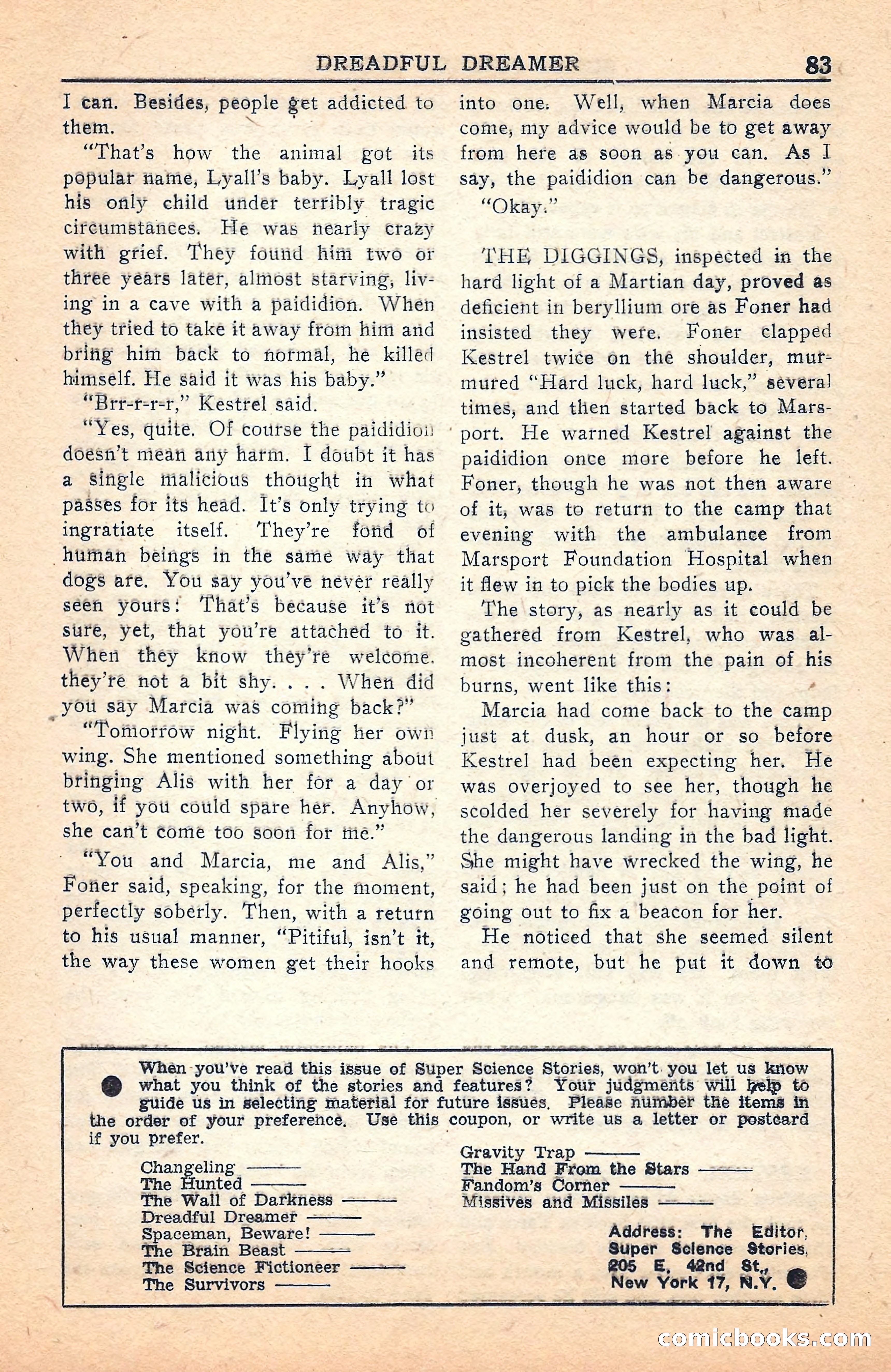 Super Science Stories, July 1949 — page 83 of 132