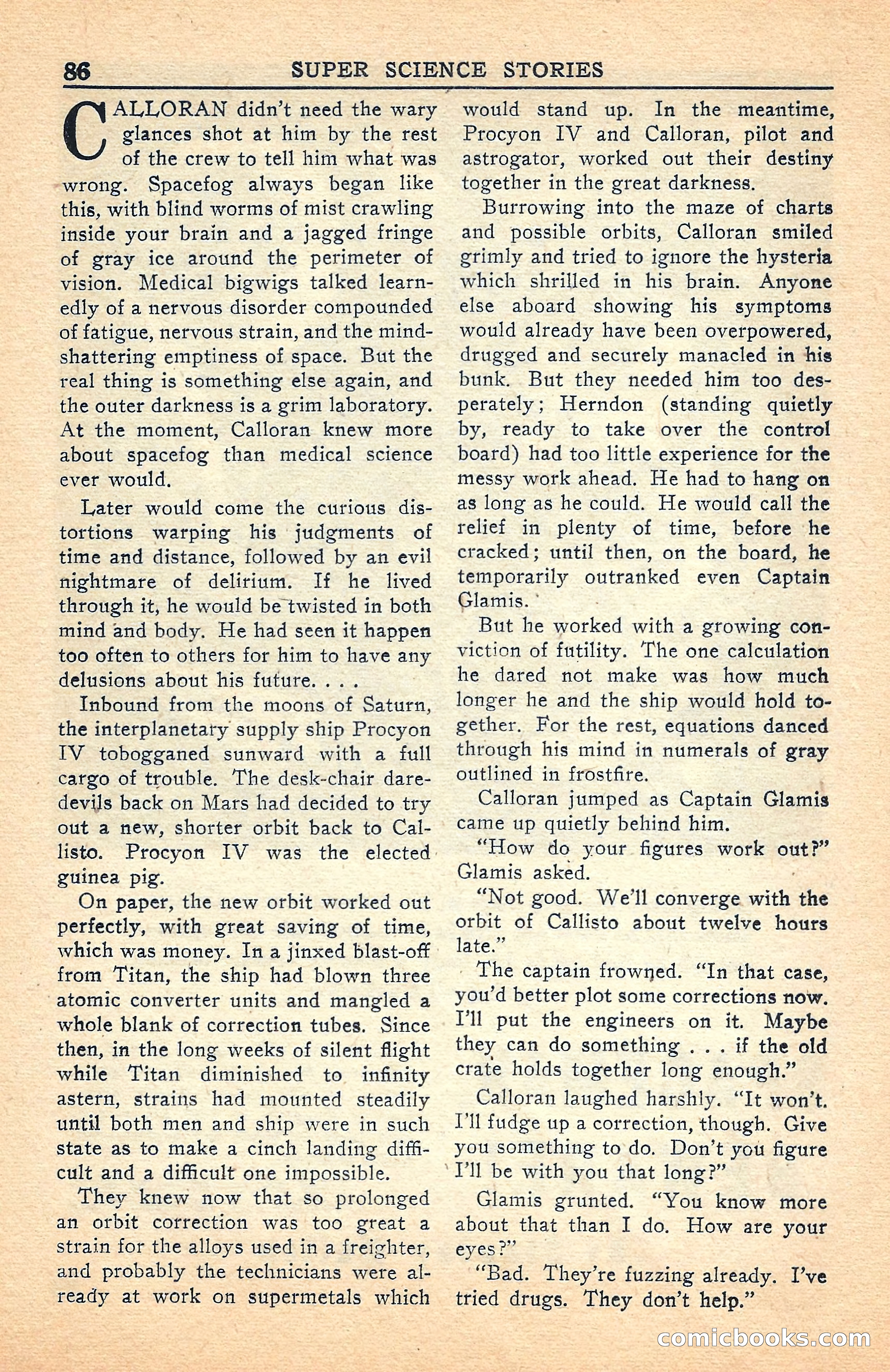 Super Science Stories, July 1949 — page 86 of 132