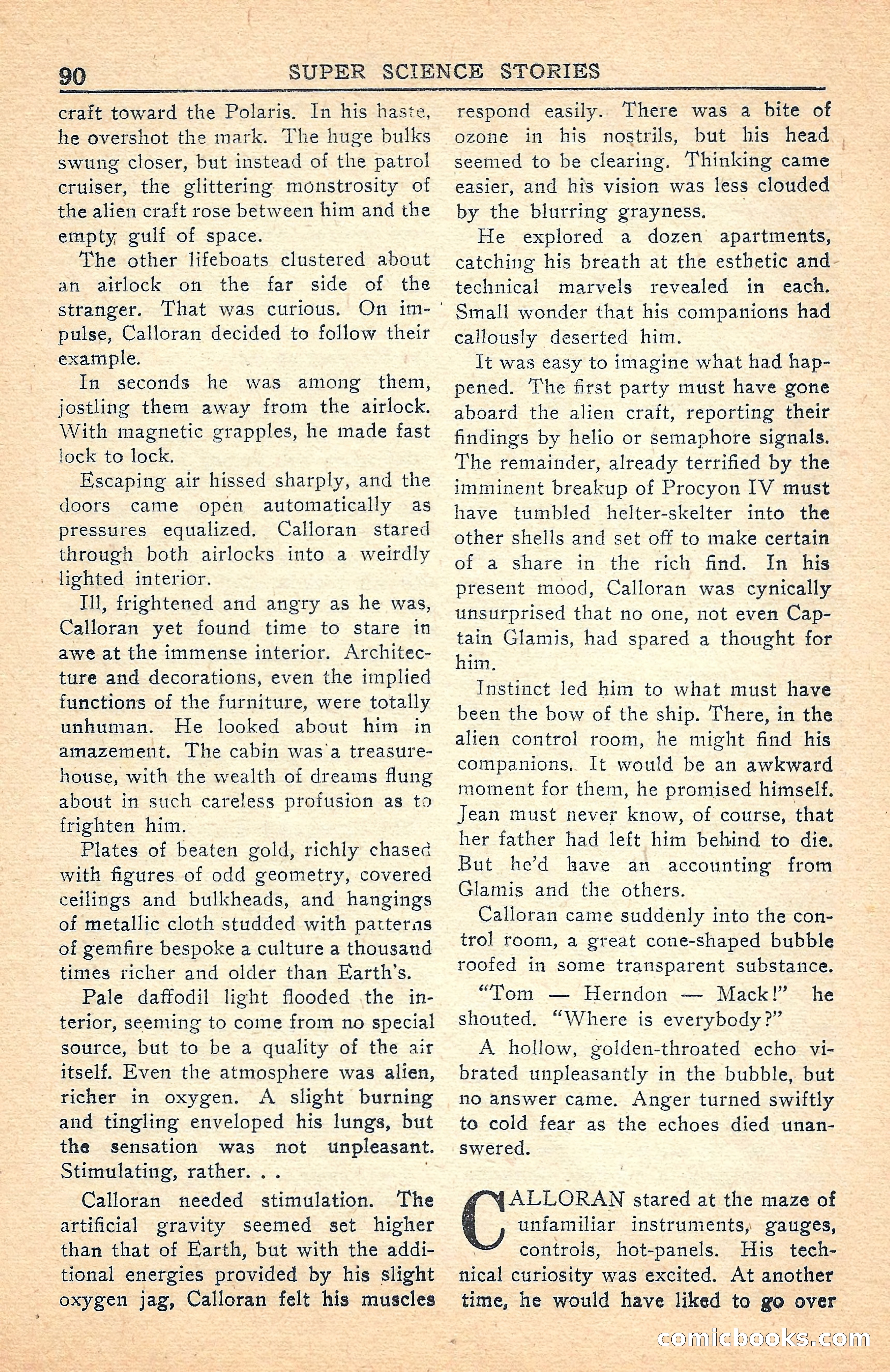 Super Science Stories, July 1949 — page 90 of 132