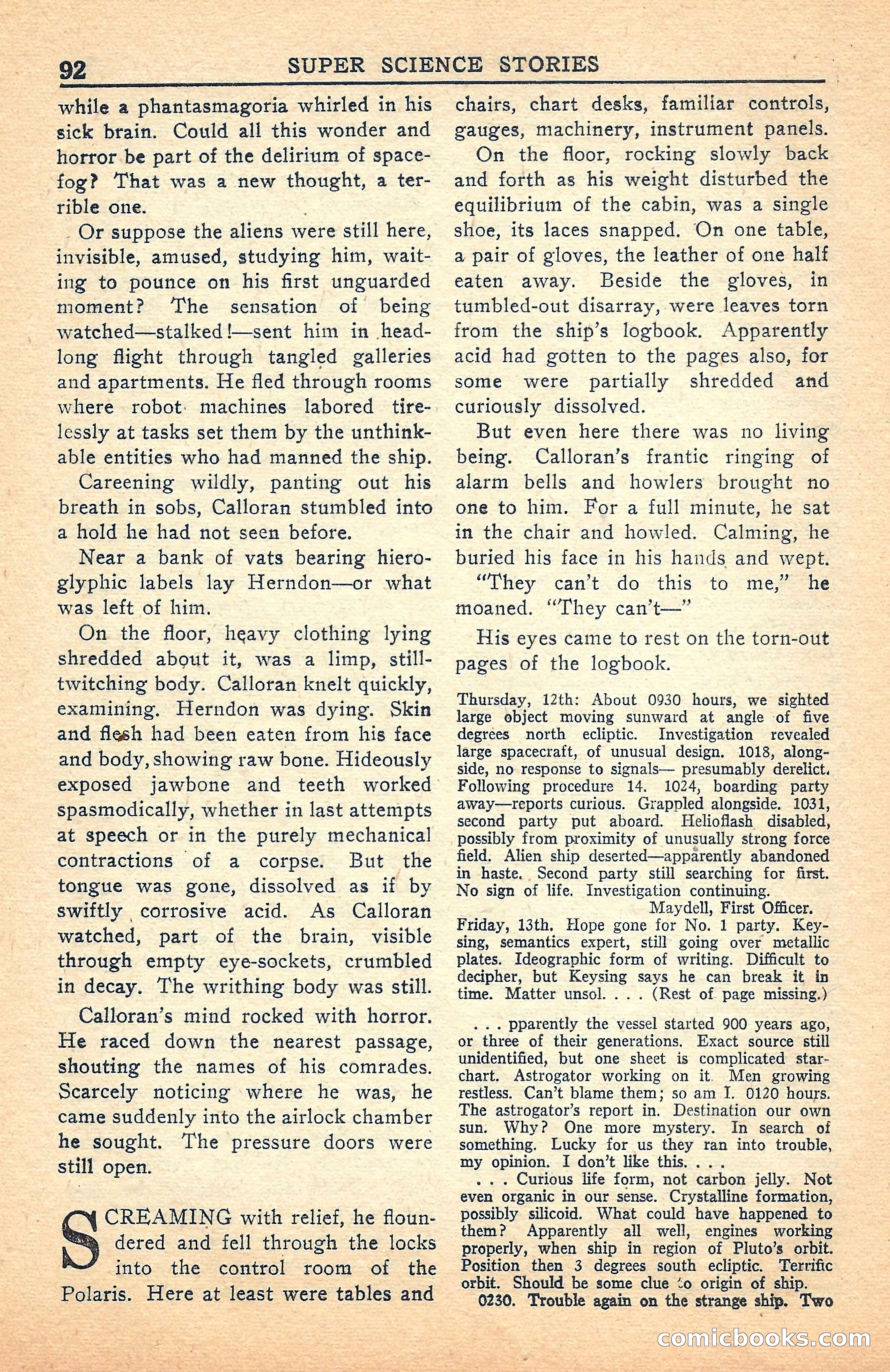 Super Science Stories, July 1949 — page 92 of 132