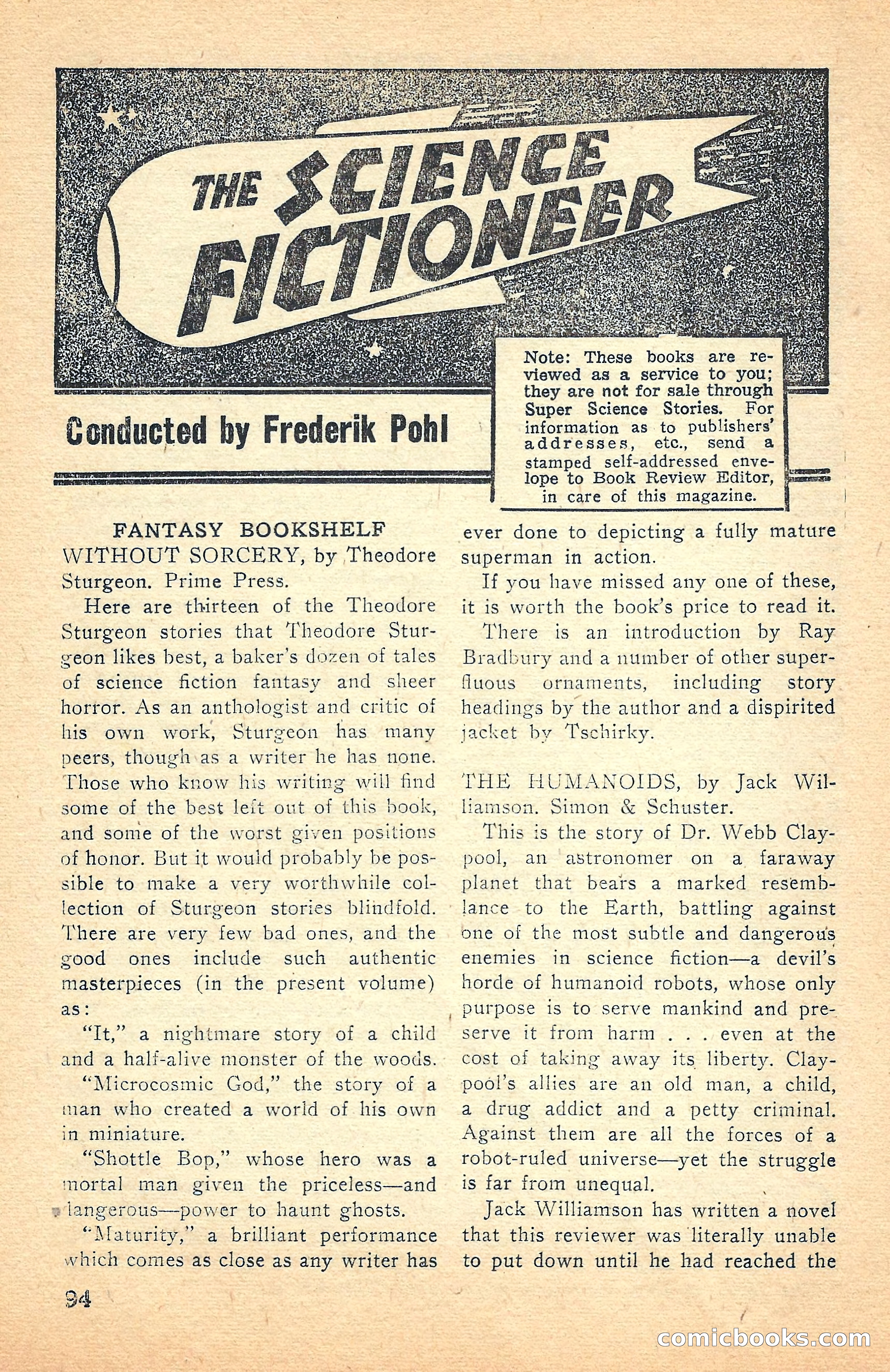 Super Science Stories, July 1949 — page 94 of 132