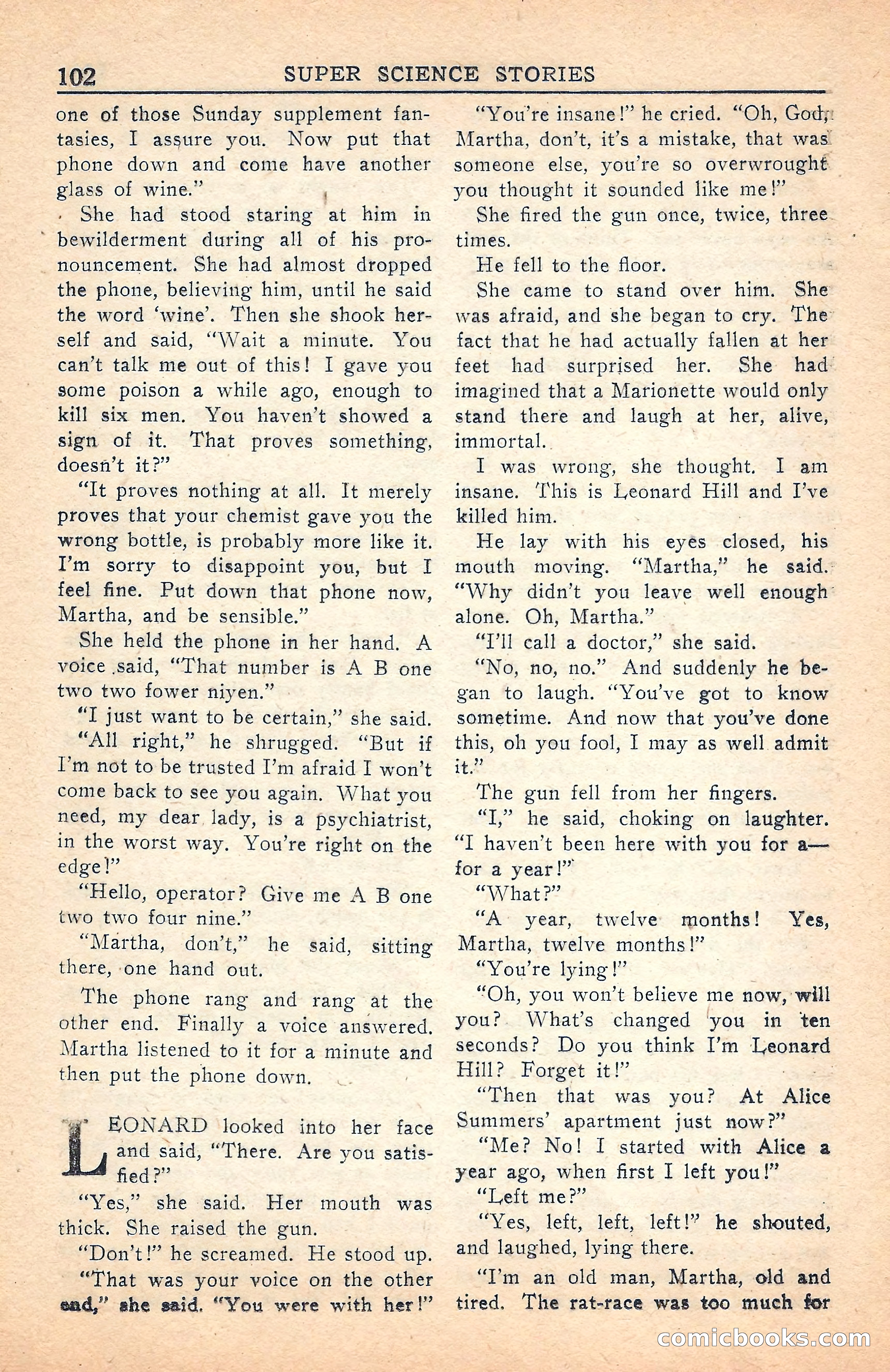 Super Science Stories, July 1949 — page 102 of 132