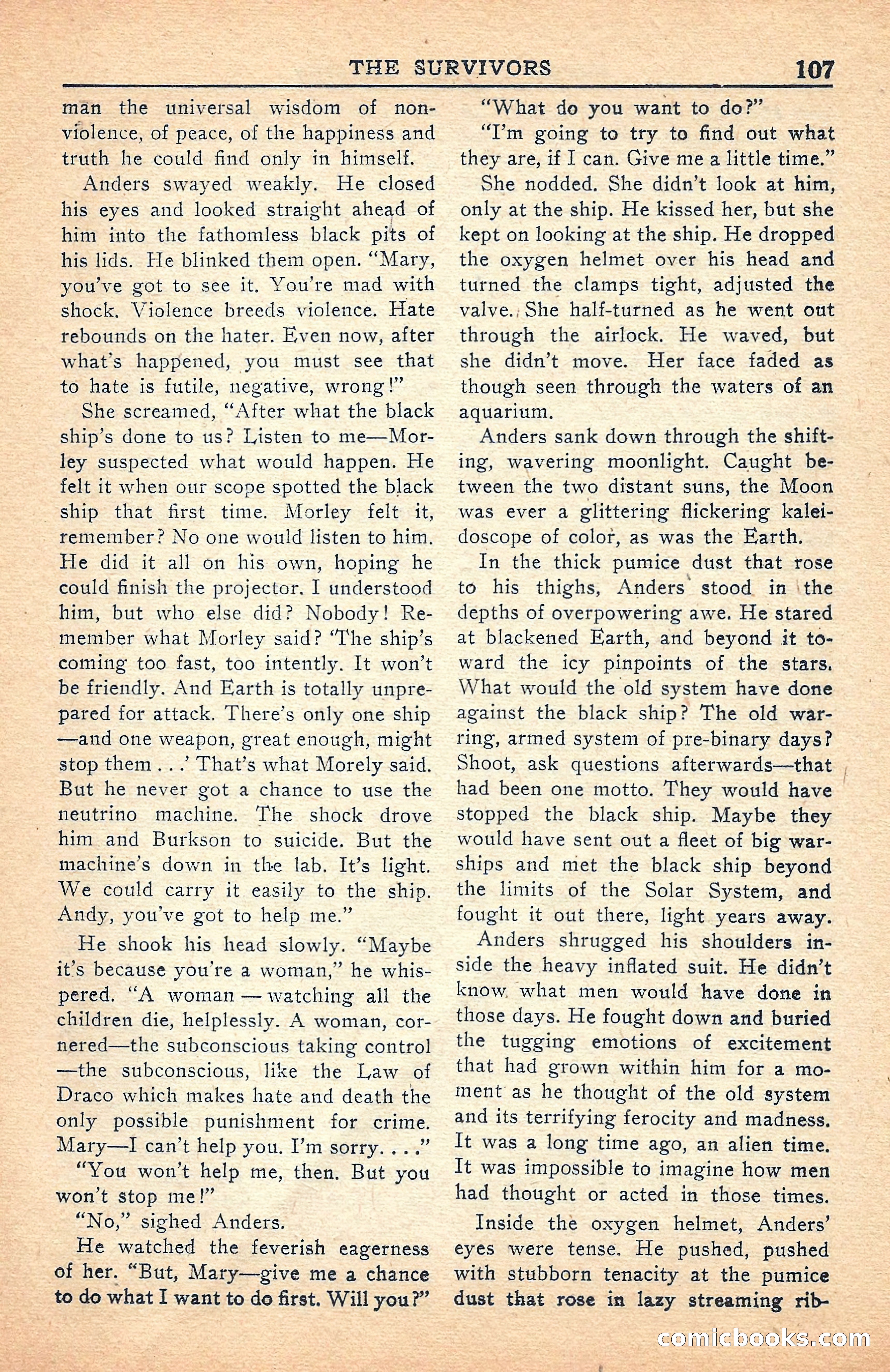 Super Science Stories, July 1949 — page 107 of 132