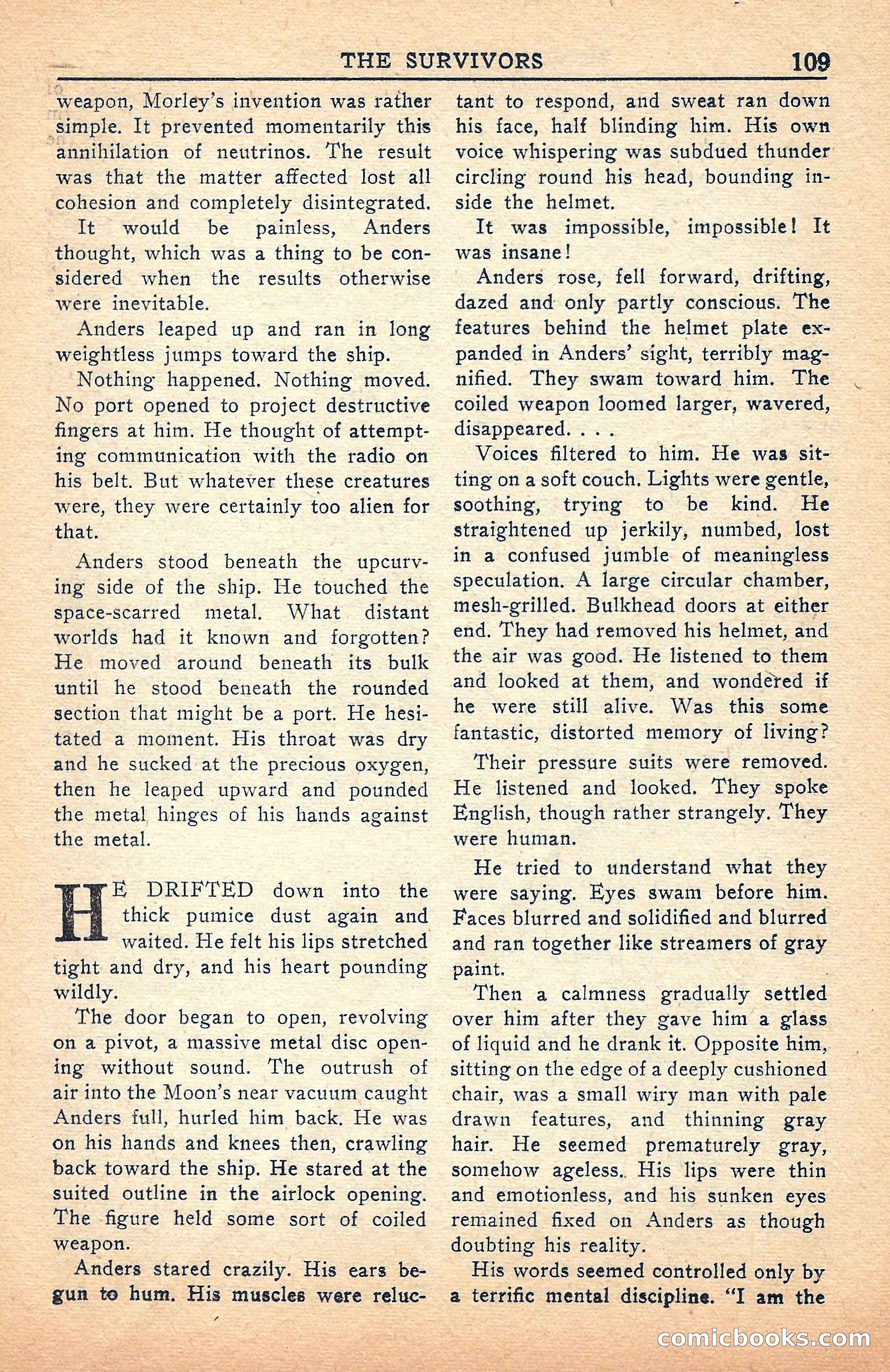 Super Science Stories, July 1949 — page 109 of 132