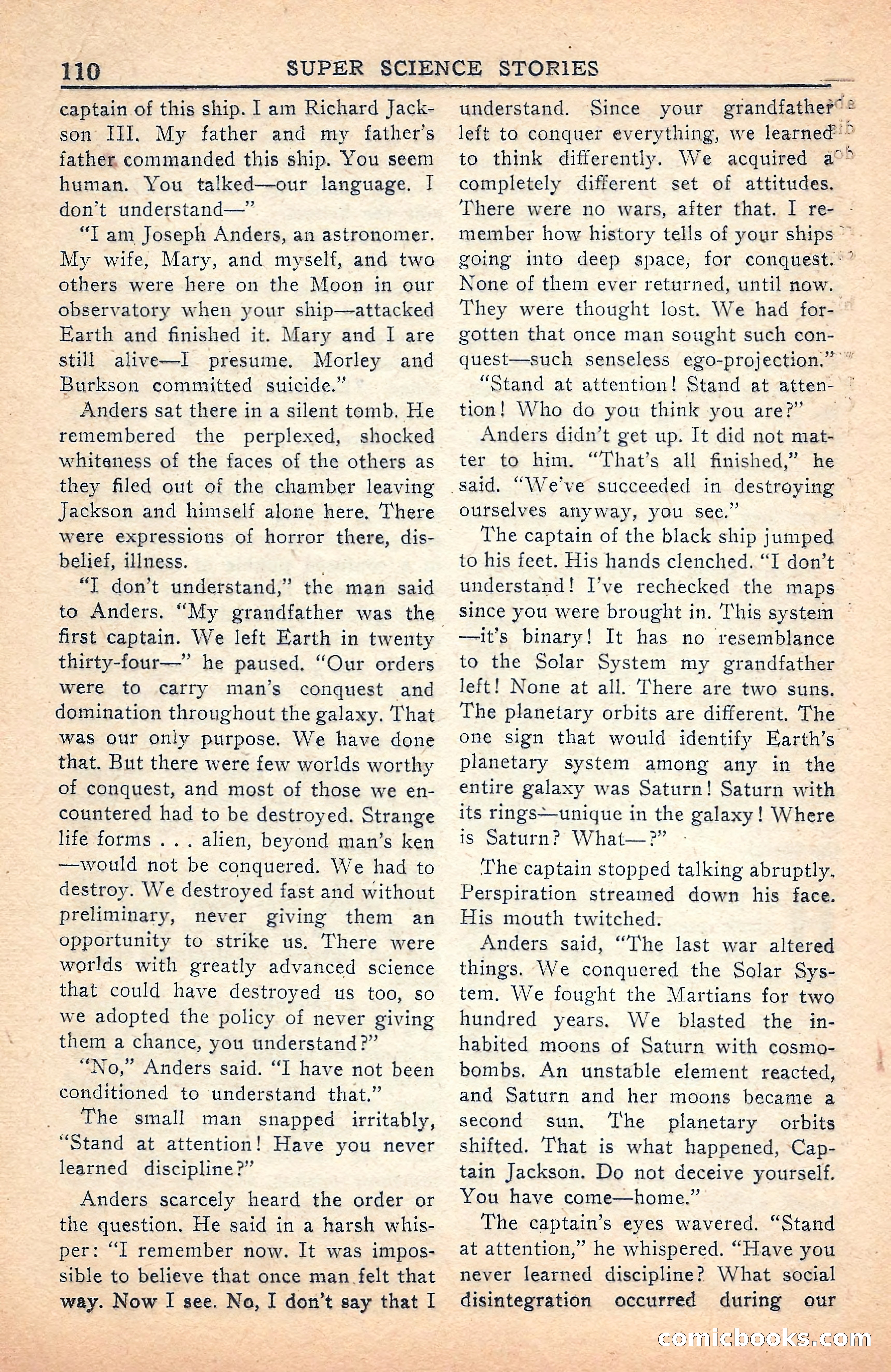 Super Science Stories, July 1949 — page 110 of 132