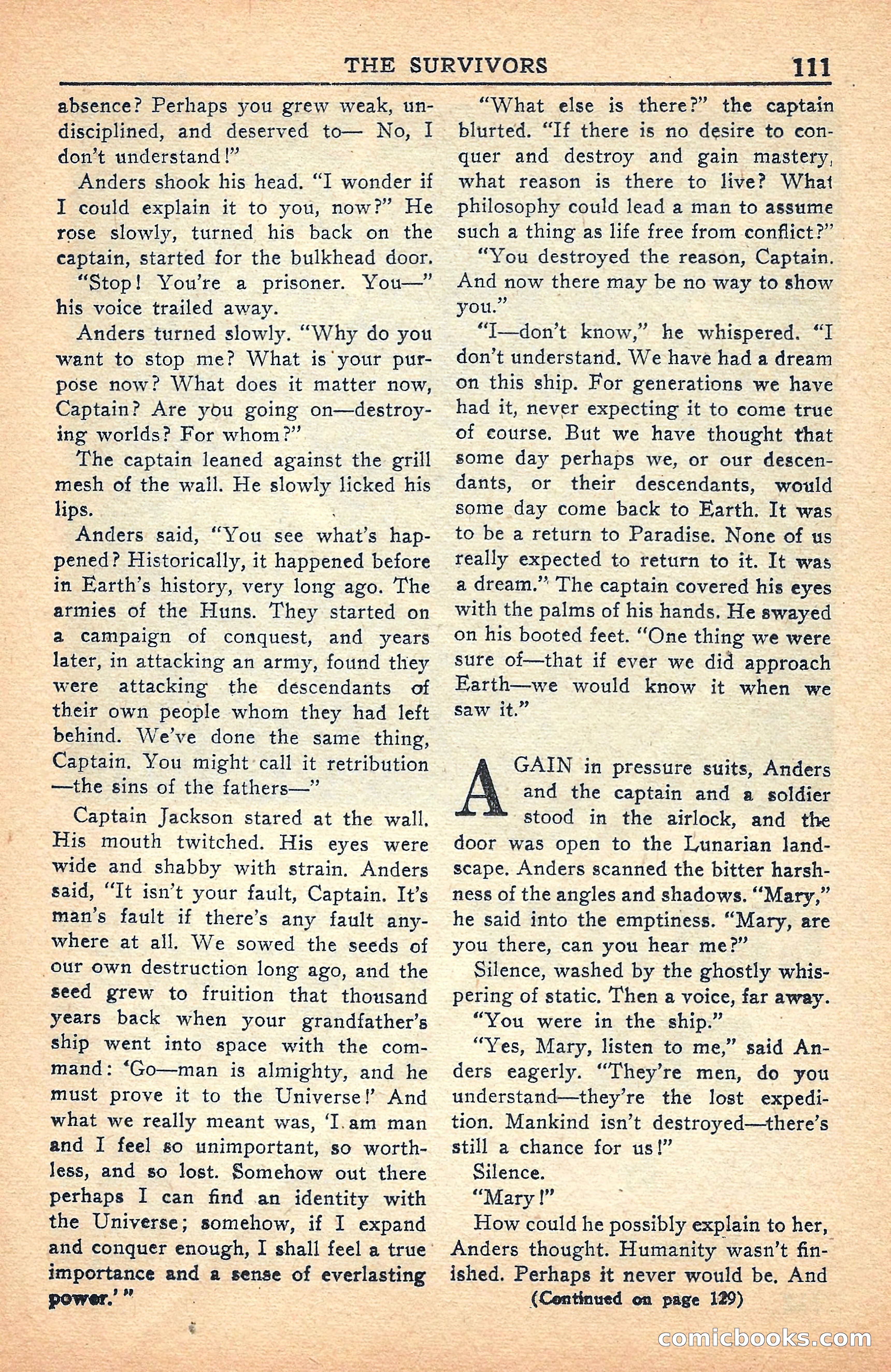 Super Science Stories, July 1949 — page 111 of 132
