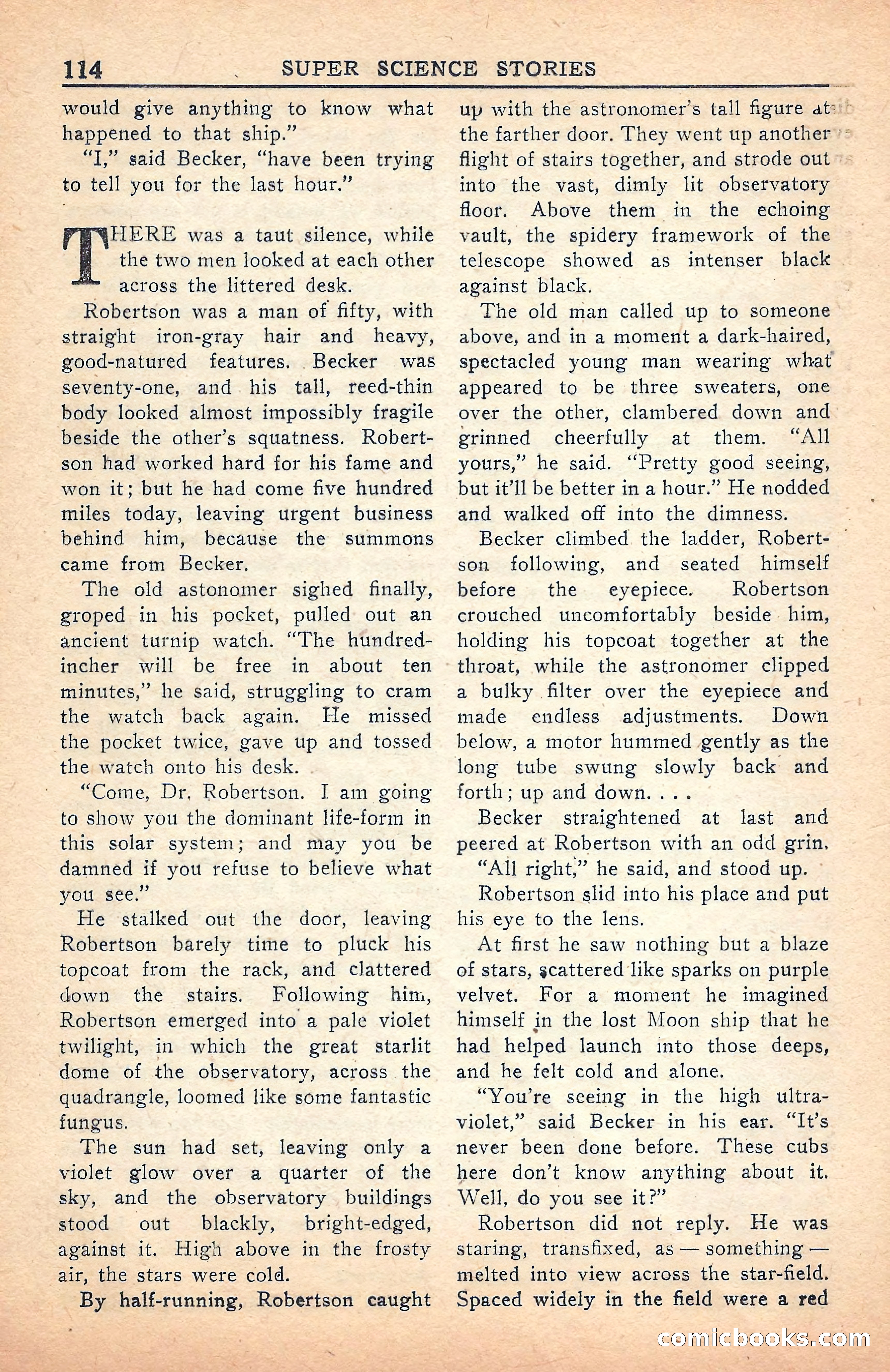 Super Science Stories, July 1949 — page 114 of 132