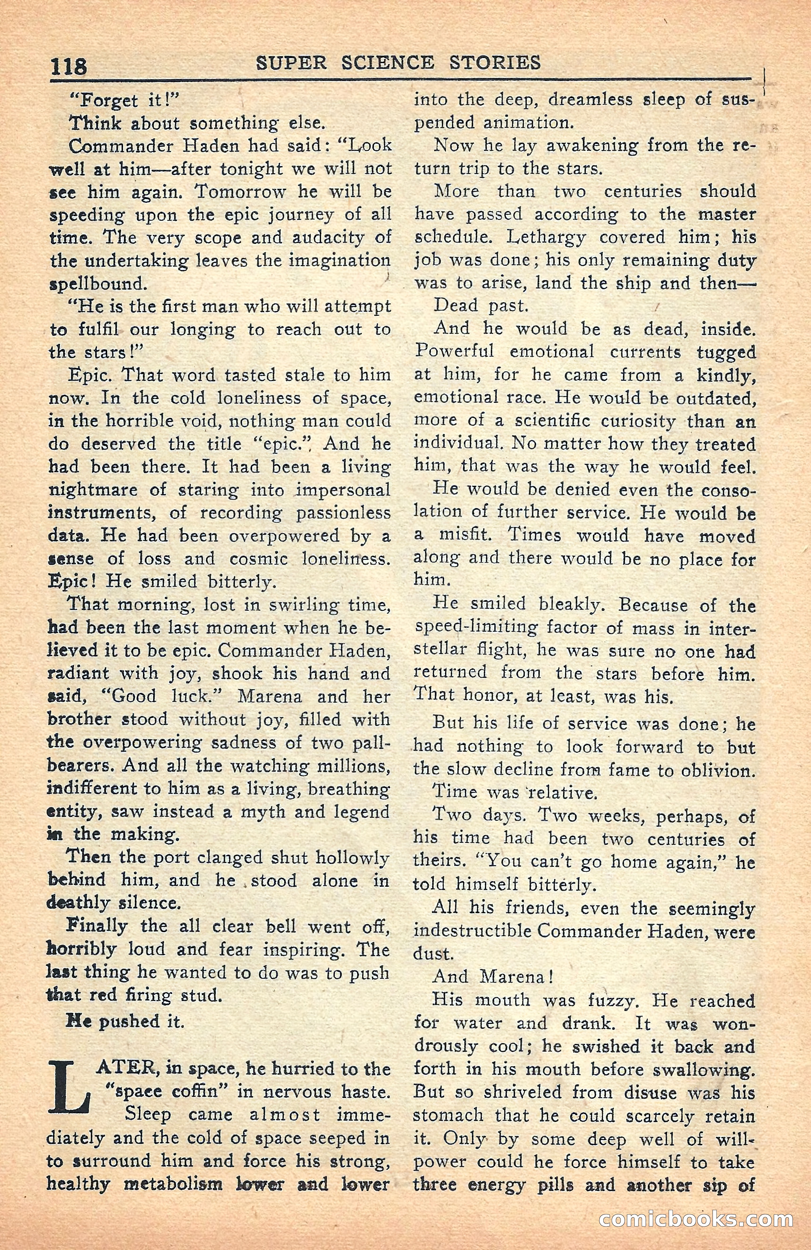 Super Science Stories, July 1949 — page 118 of 132