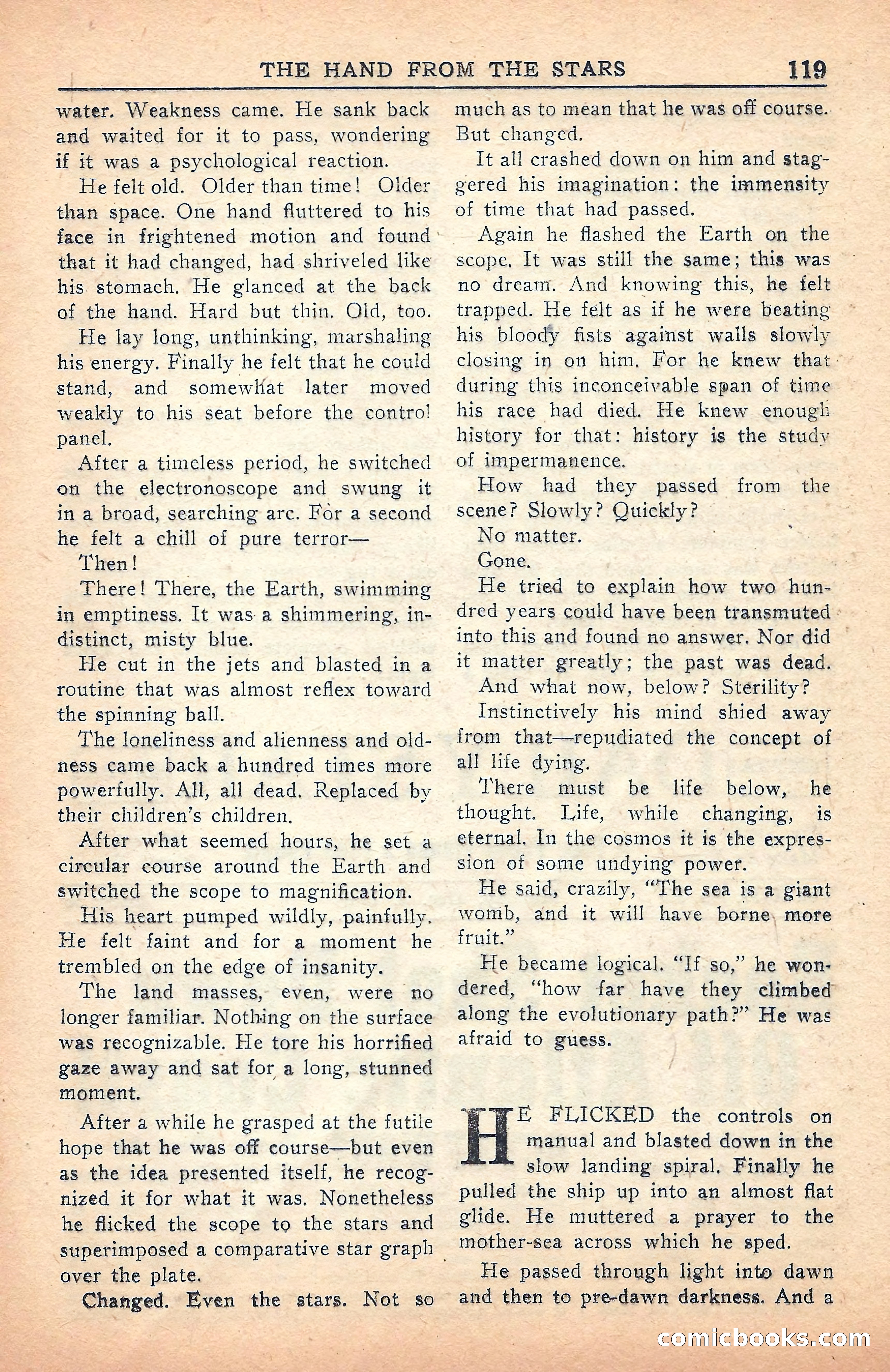 Super Science Stories, July 1949 — page 119 of 132