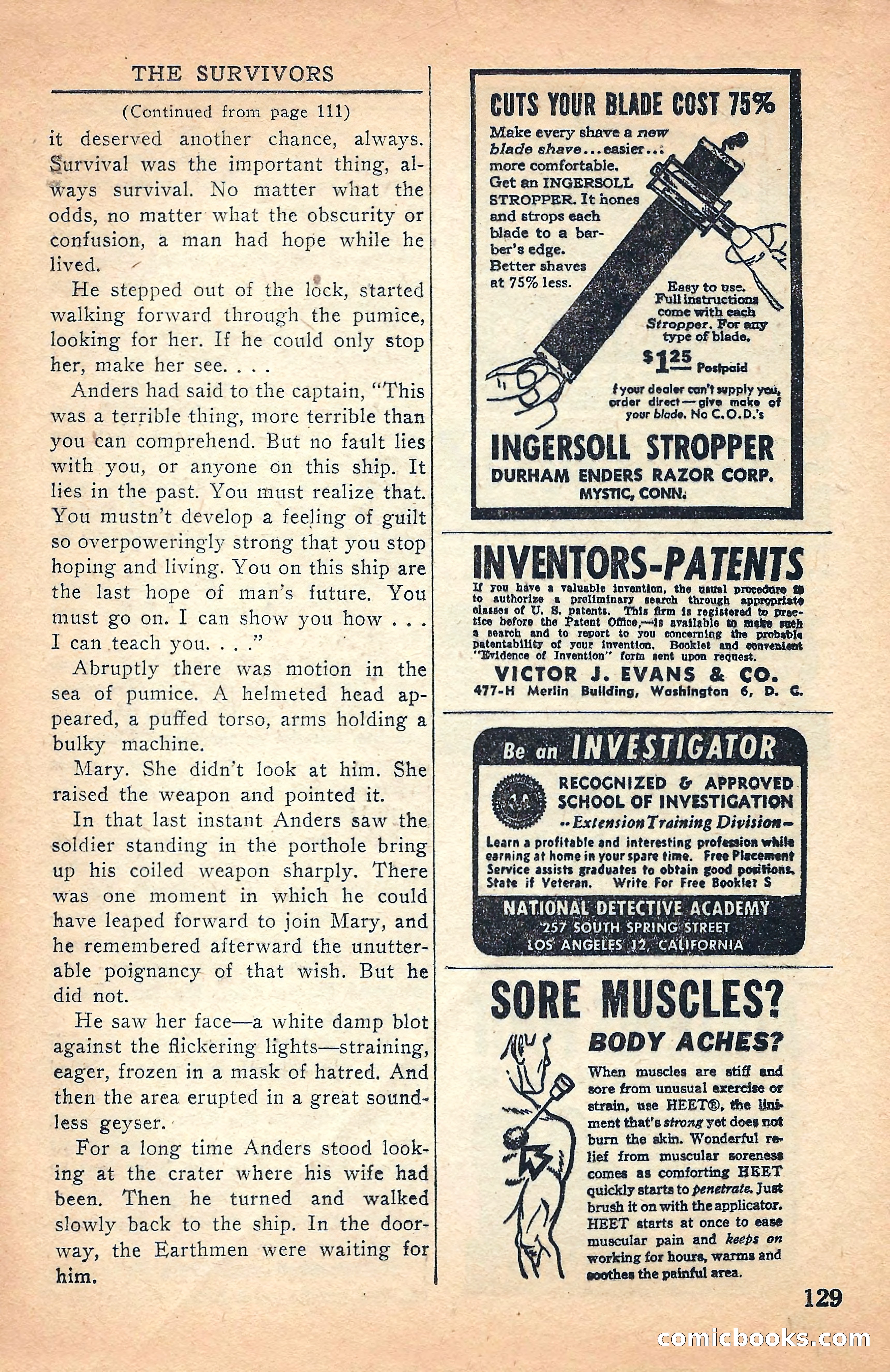 Super Science Stories, July 1949 — page 129 of 132