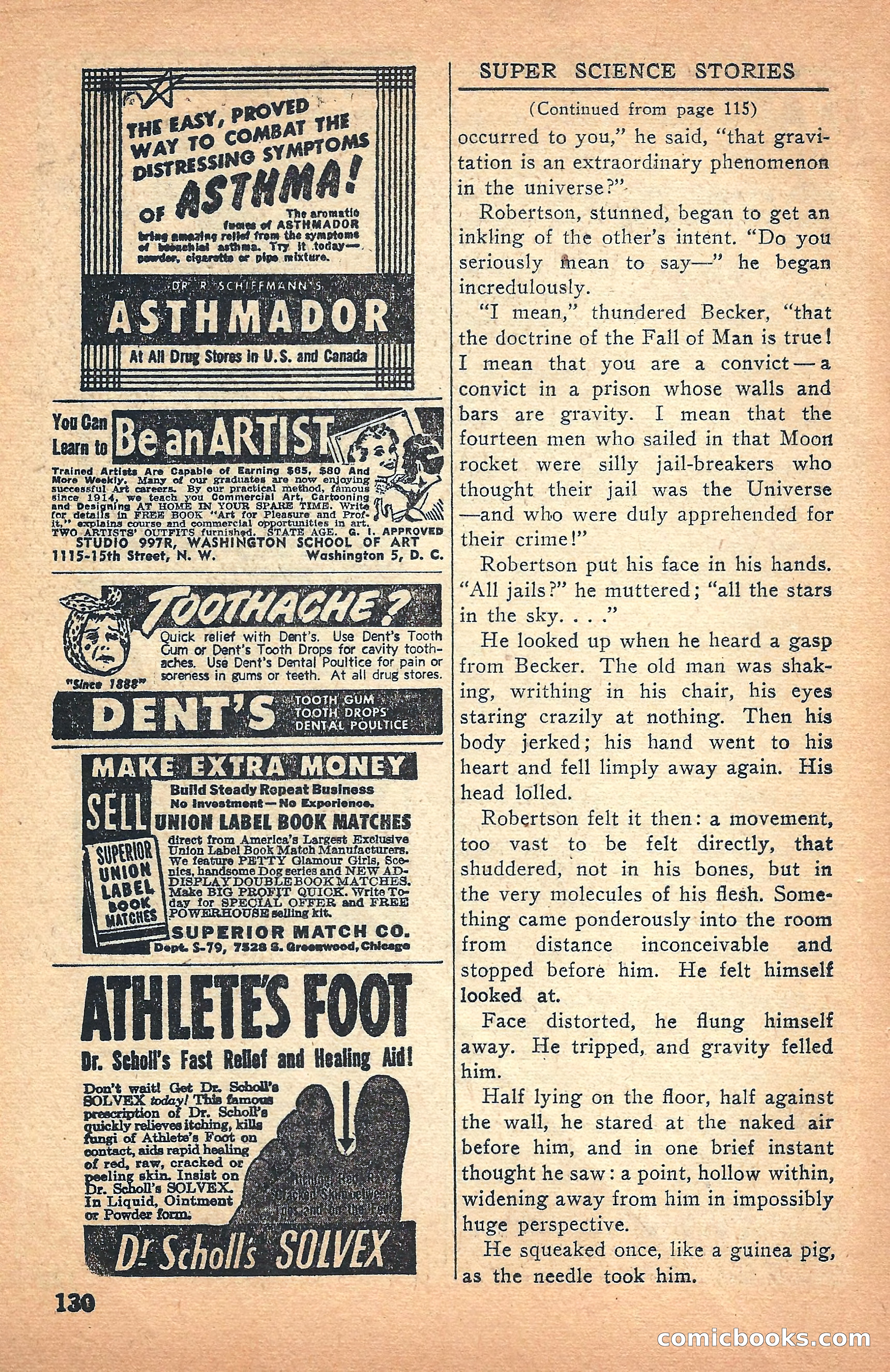 Super Science Stories, July 1949 — page 130 of 132