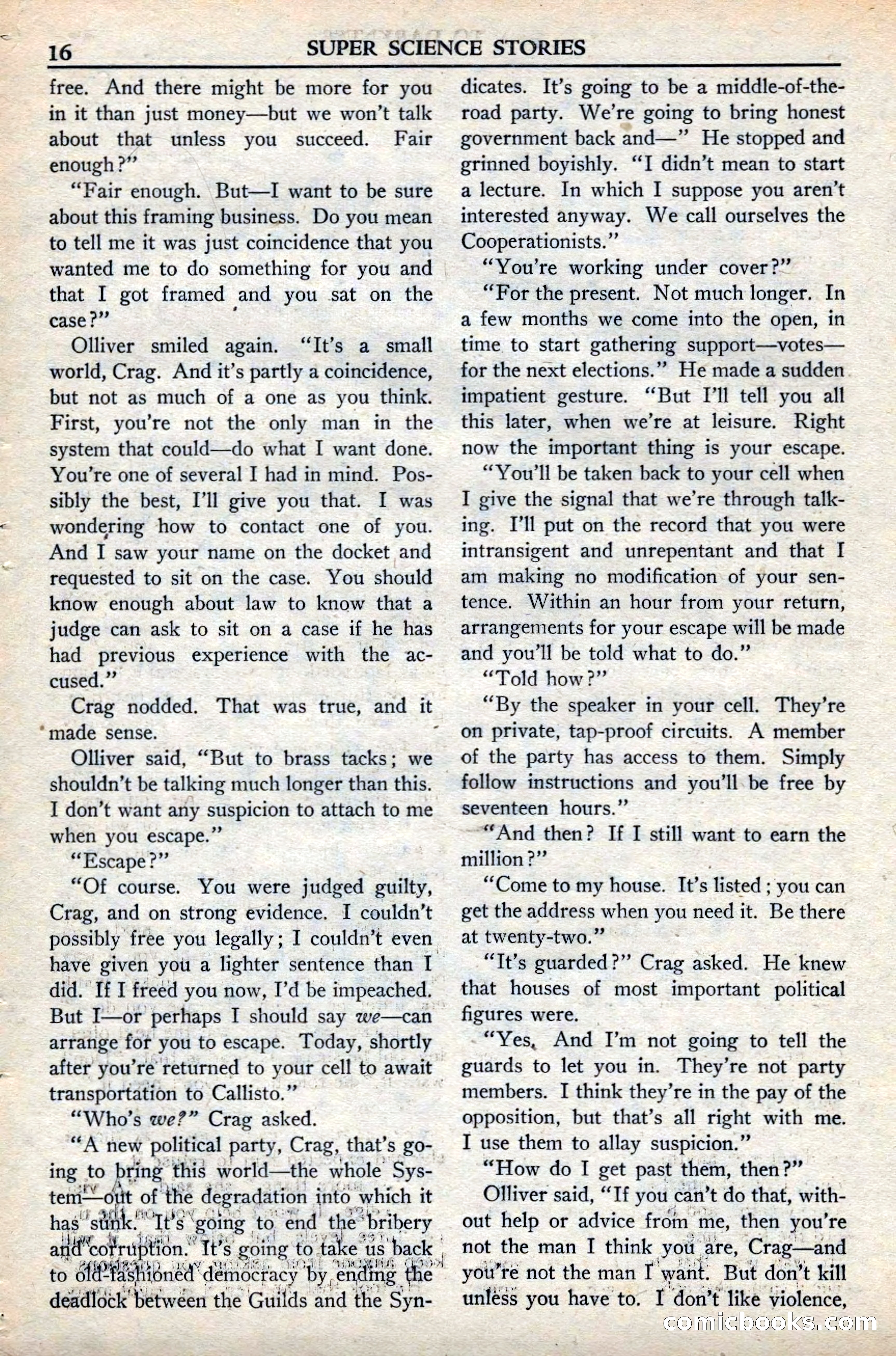 Super Science Stories, November 1949 — page 16 of 132