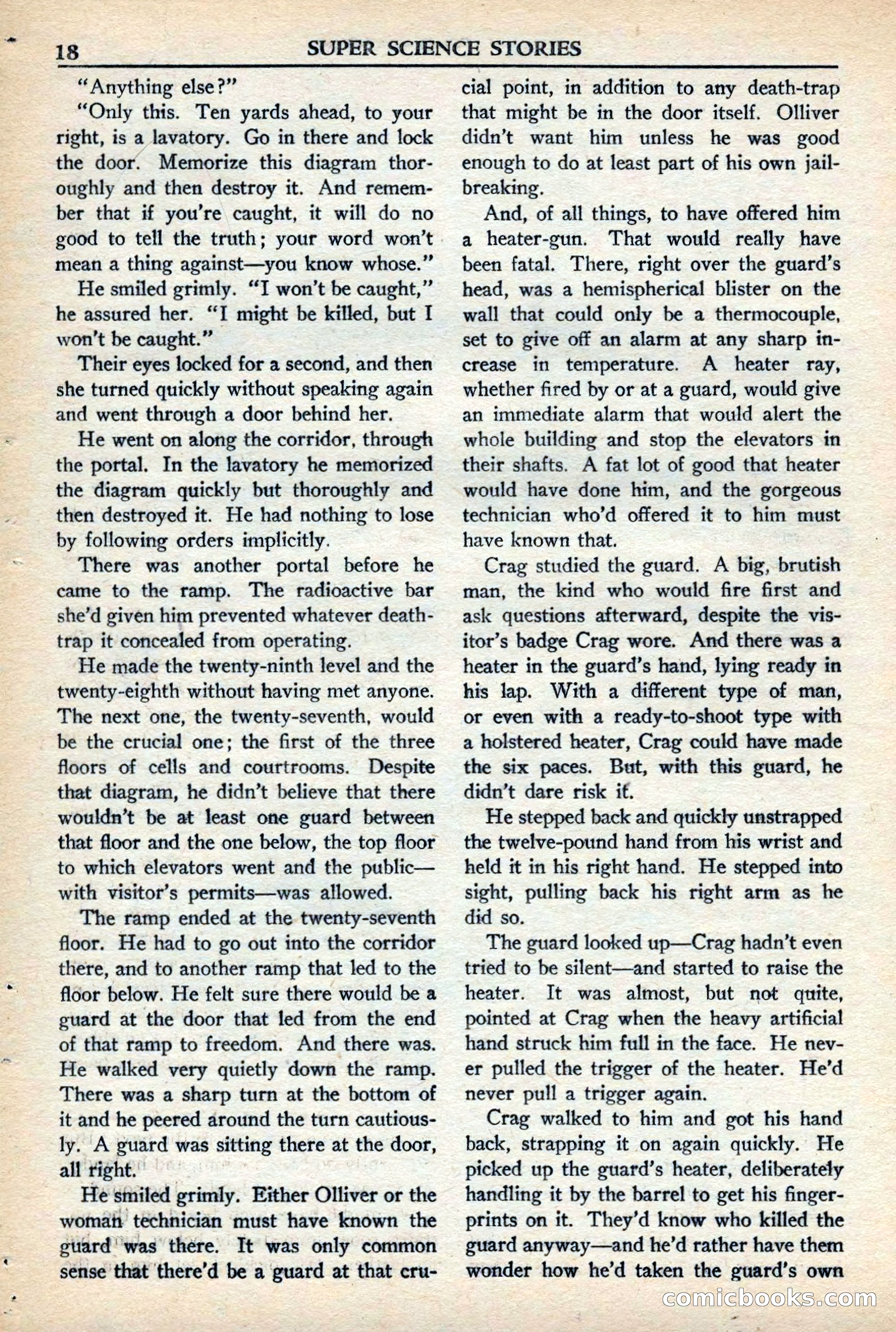 Super Science Stories, November 1949 — page 18 of 132