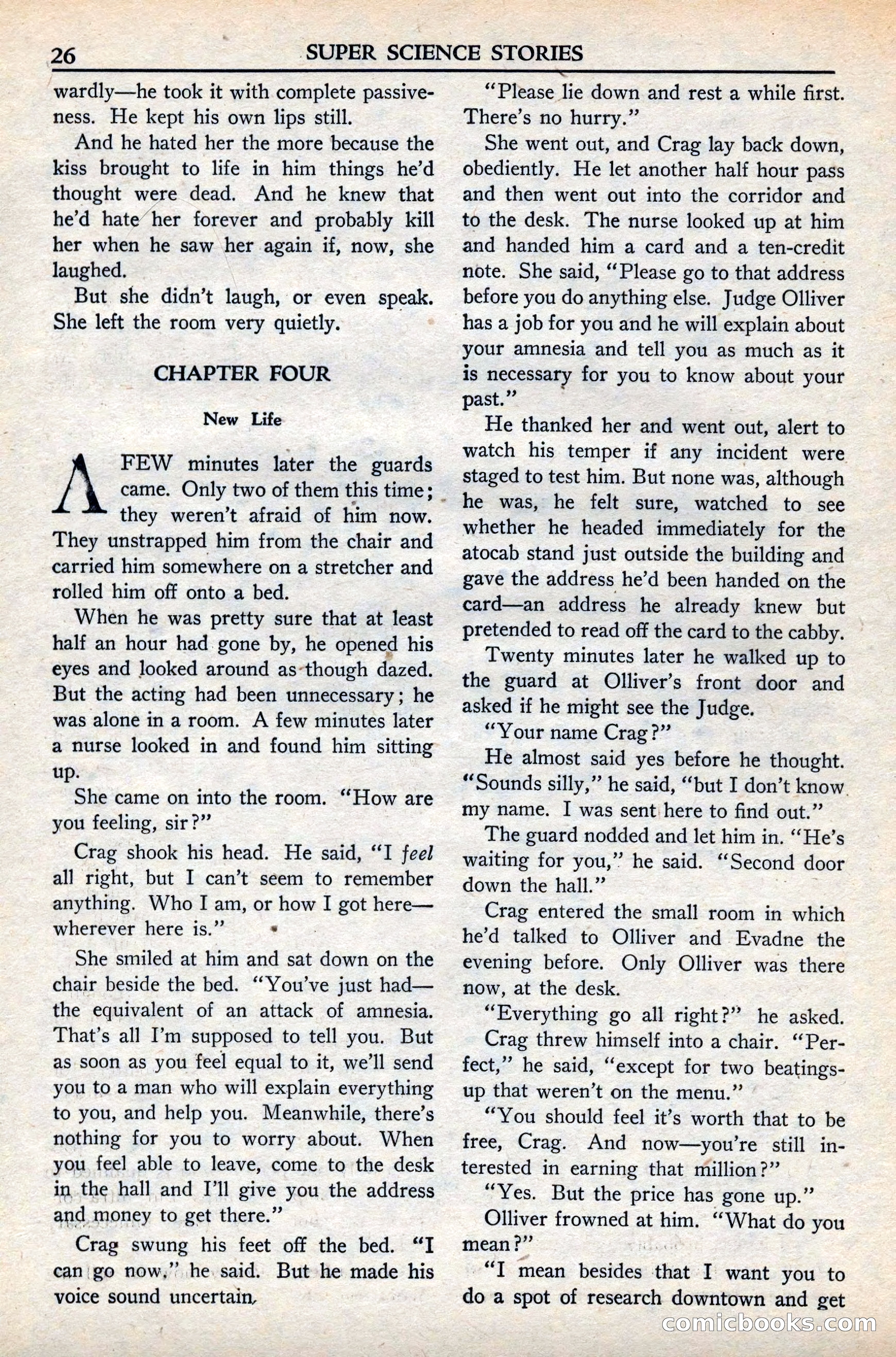 Super Science Stories, November 1949 — page 26 of 132