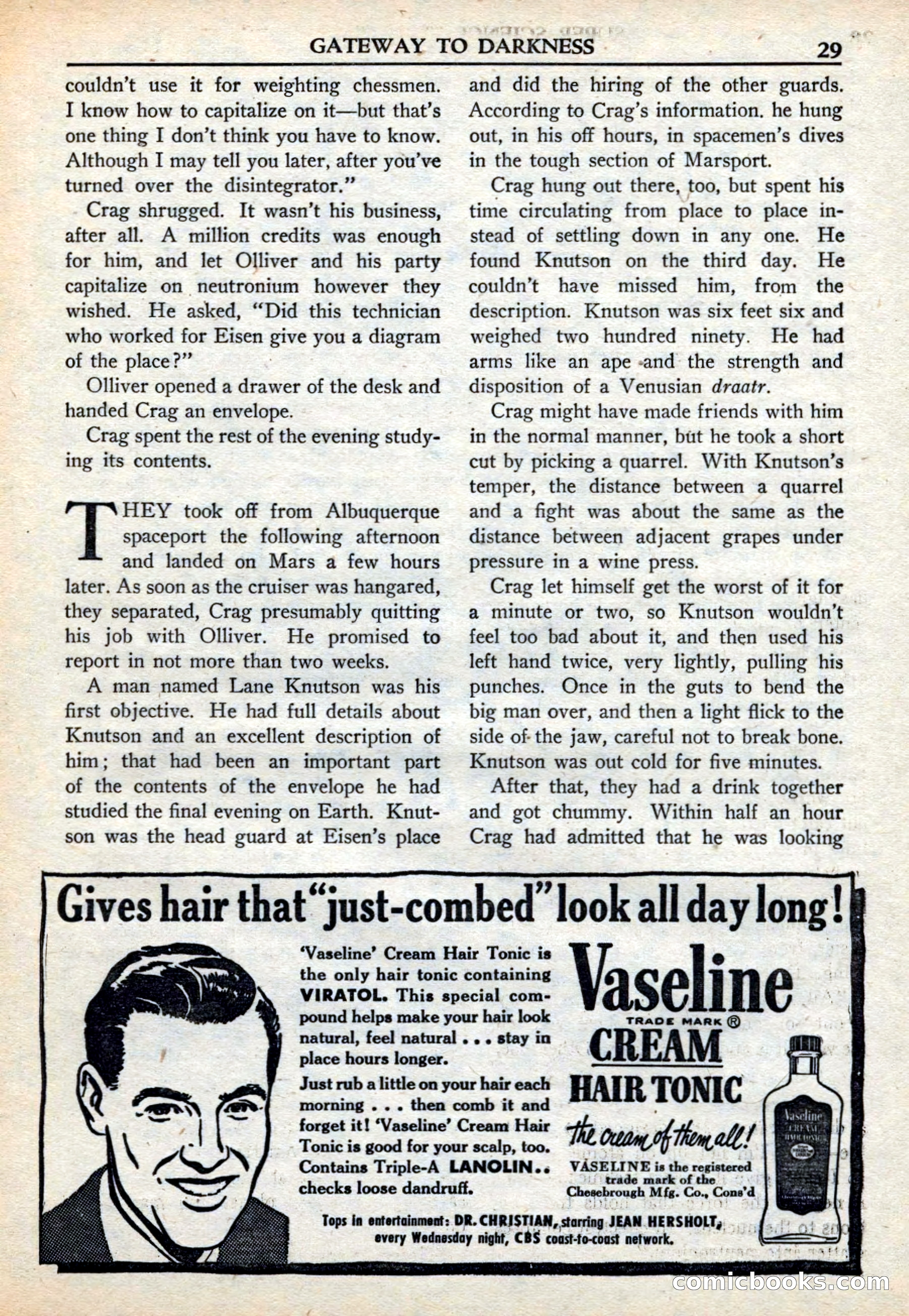 Super Science Stories, November 1949 — page 29 of 132