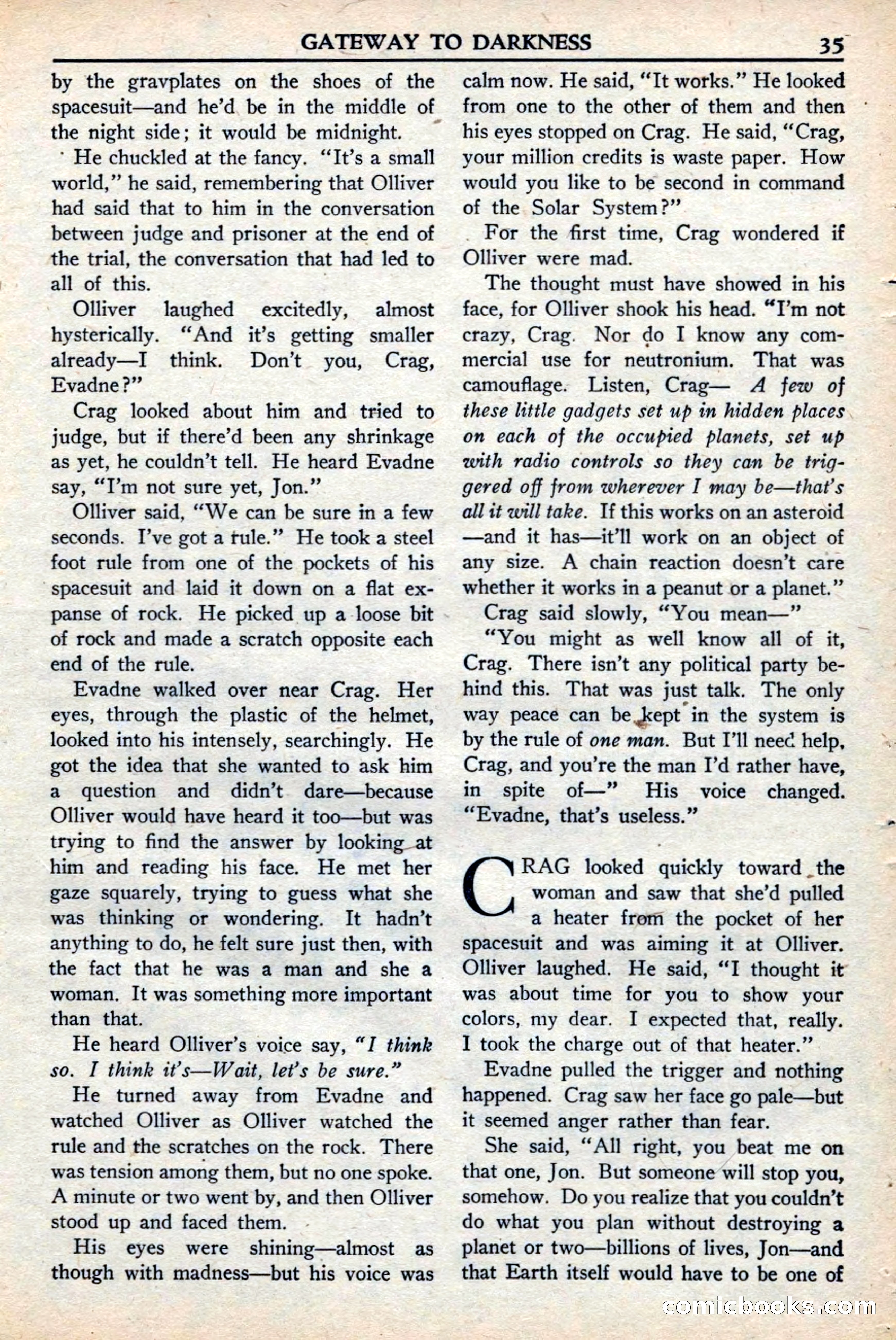 Super Science Stories, November 1949 — page 35 of 132
