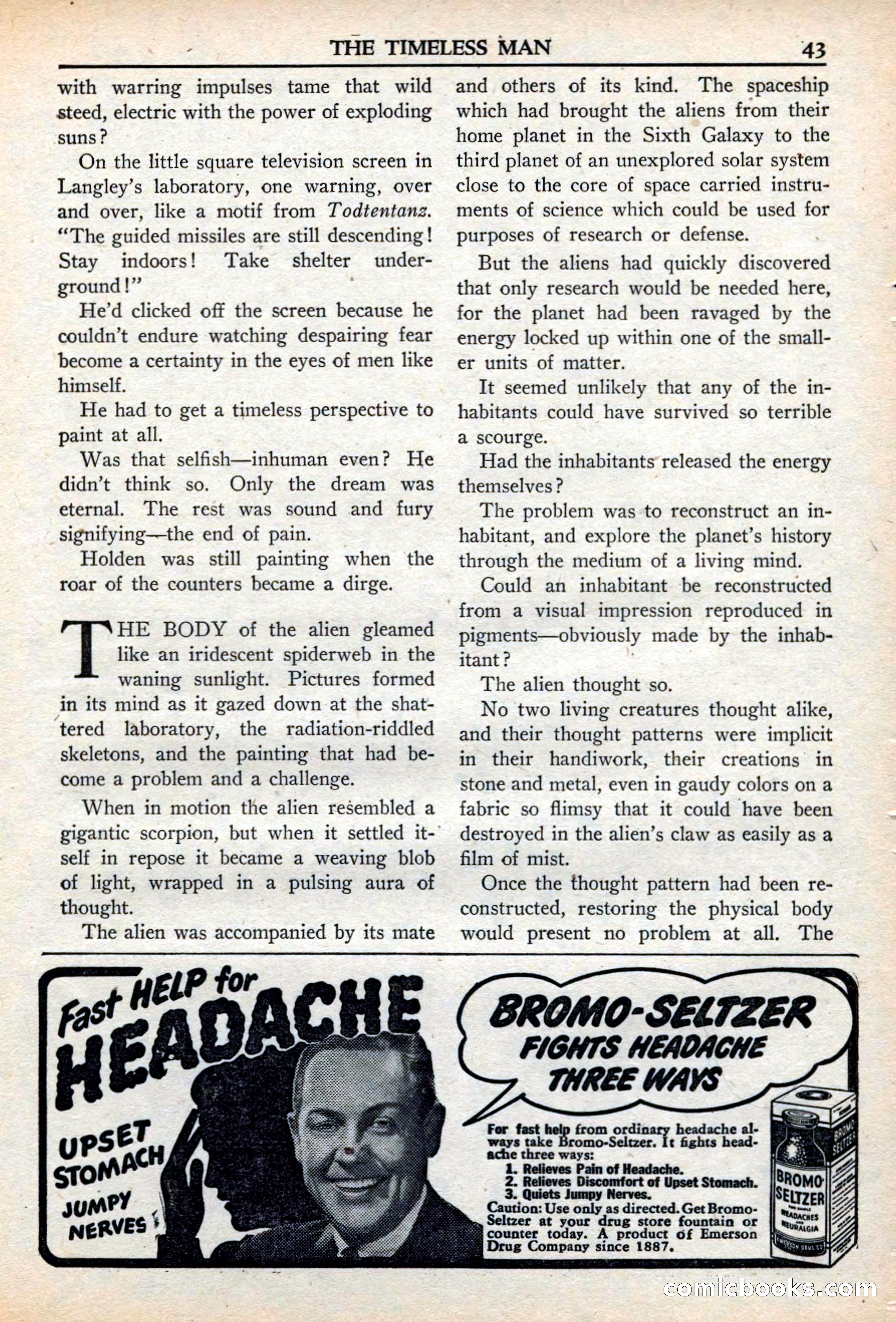 Super Science Stories, November 1949 — page 43 of 132