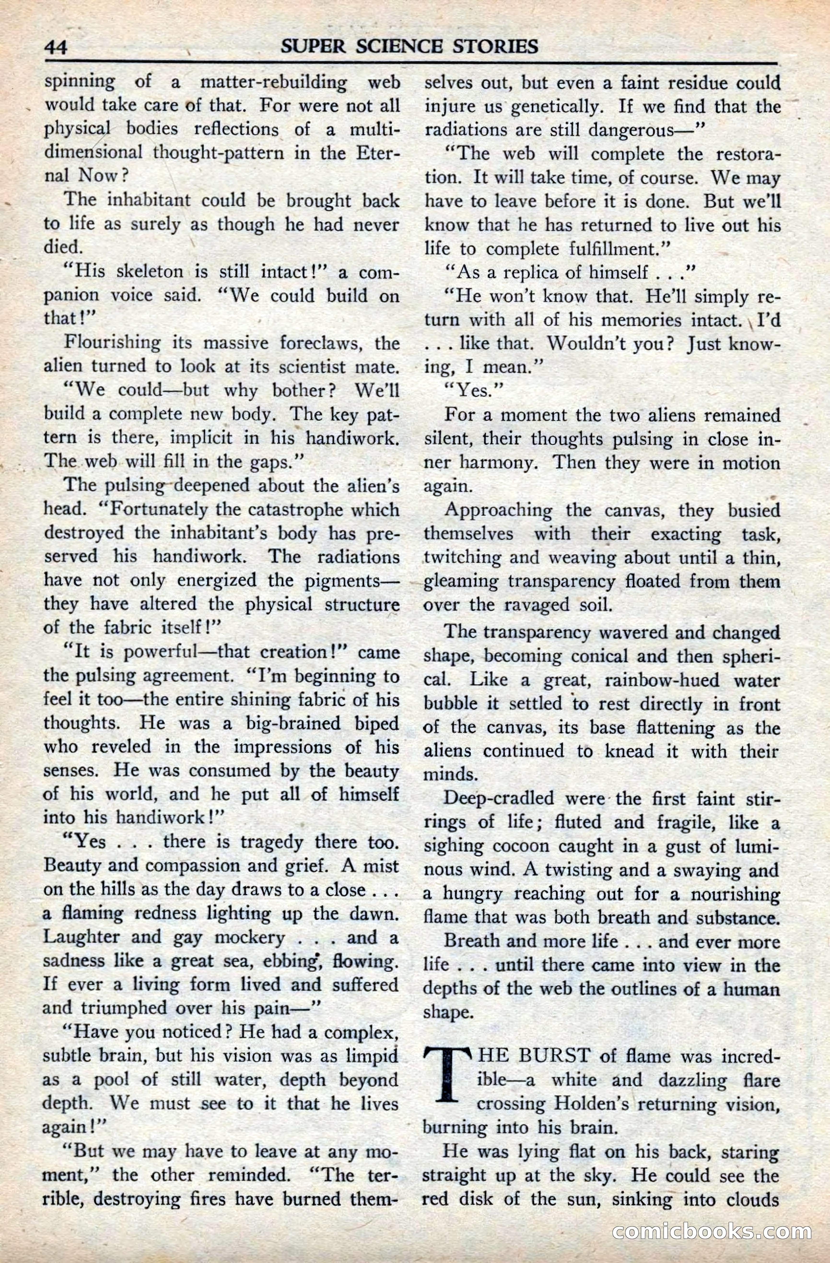 Super Science Stories, November 1949 — page 44 of 132