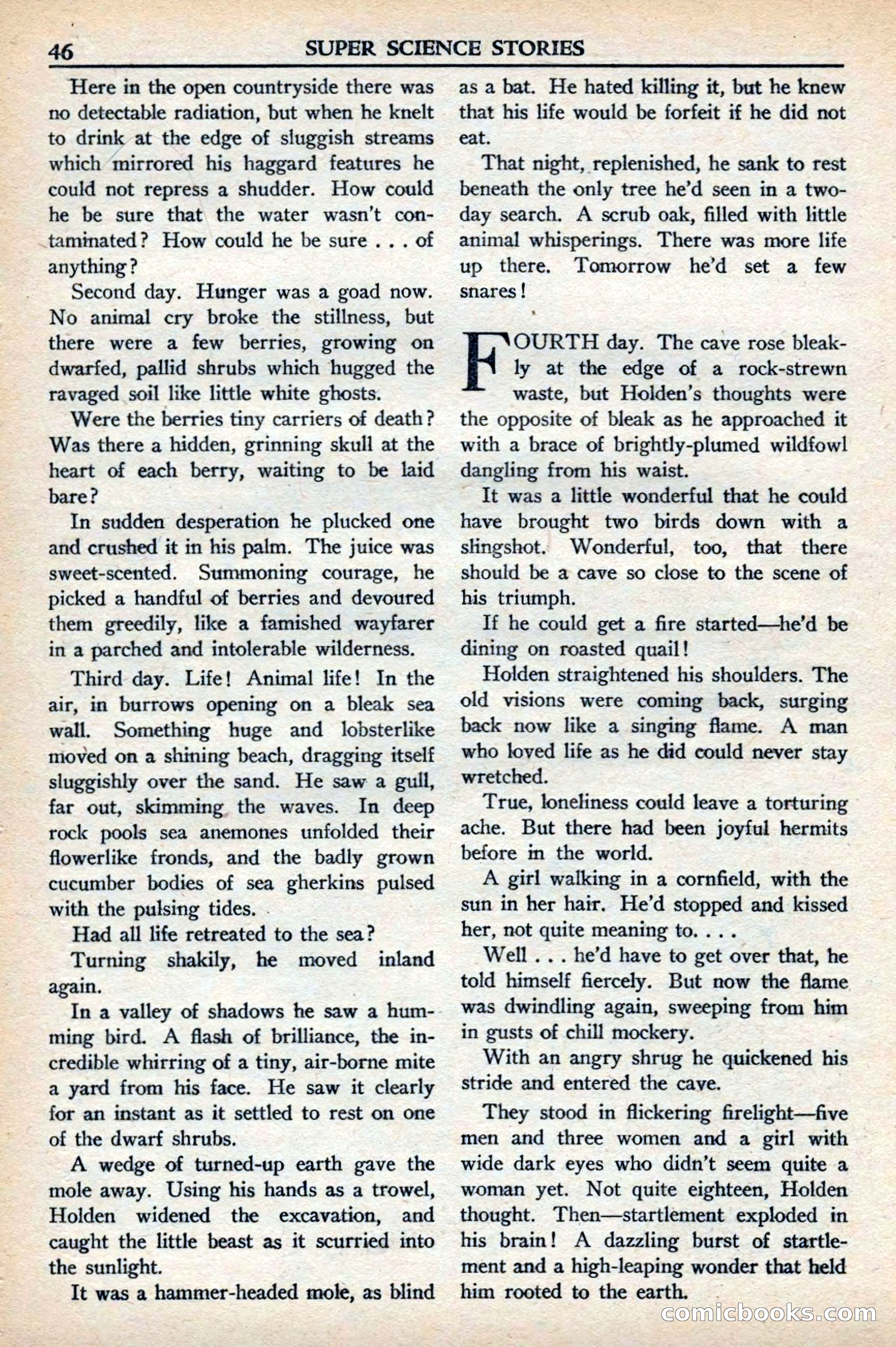 Super Science Stories, November 1949 — page 46 of 132