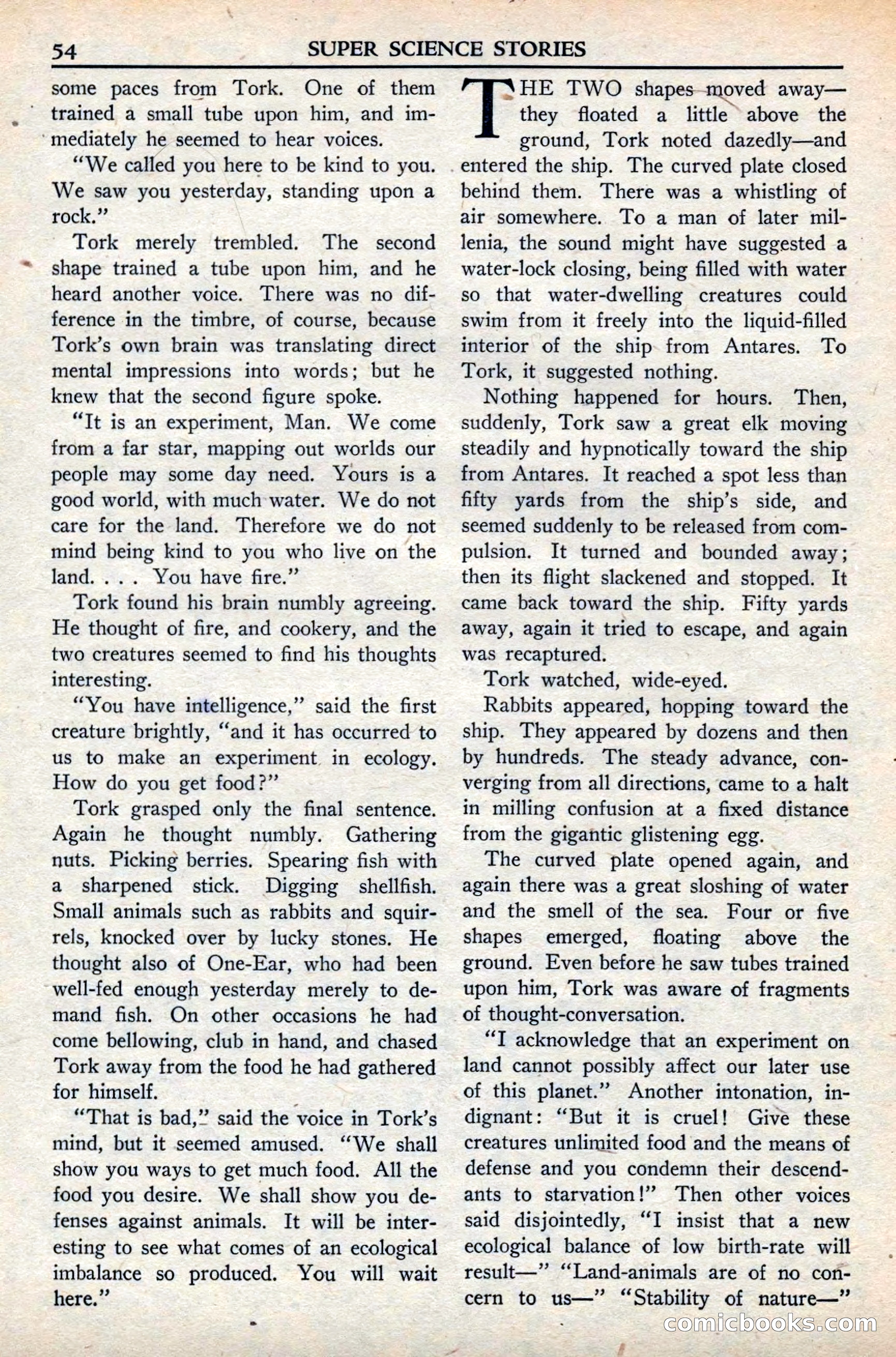 Super Science Stories, November 1949 — page 54 of 132