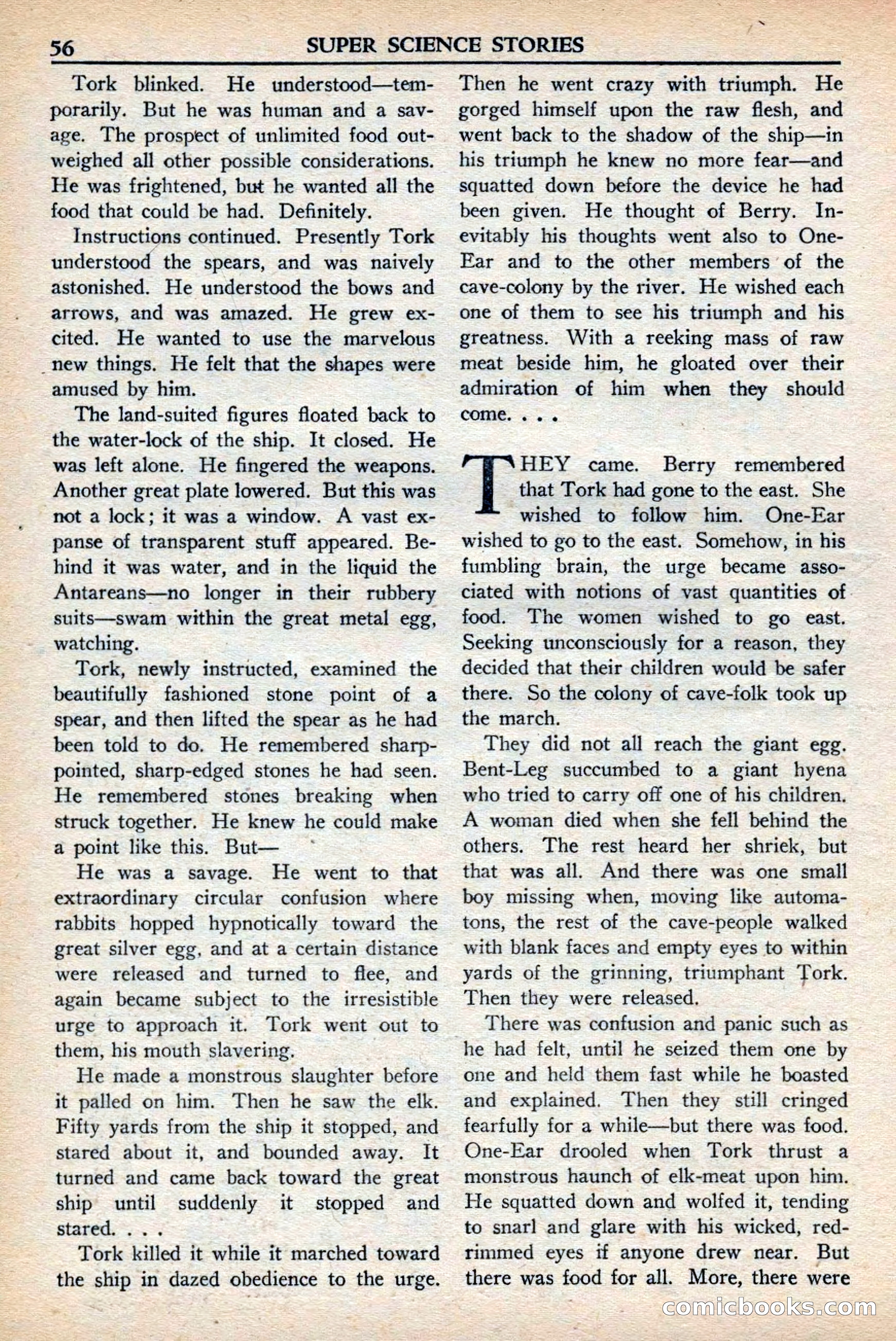 Super Science Stories, November 1949 — page 56 of 132