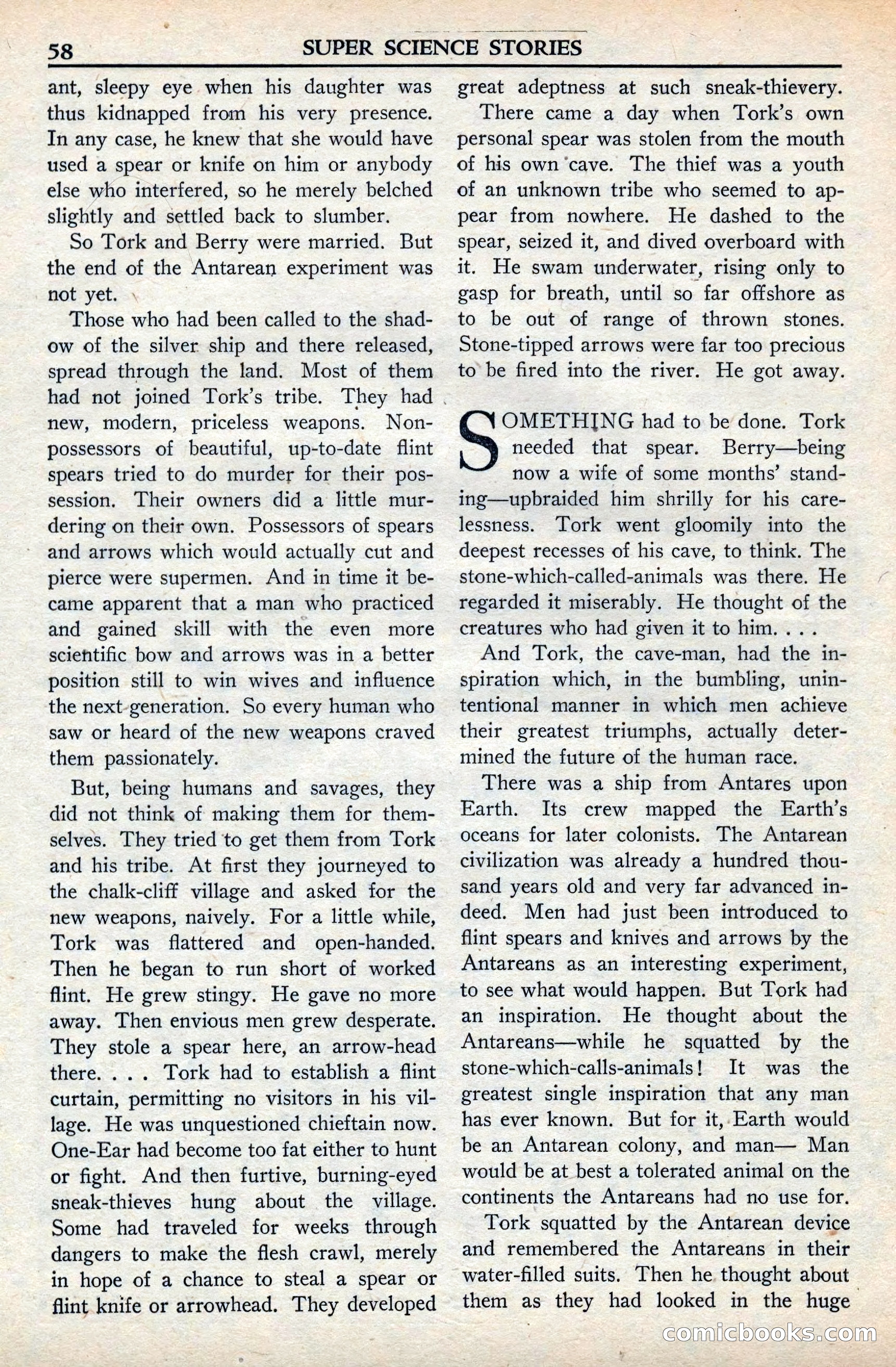 Super Science Stories, November 1949 — page 58 of 132
