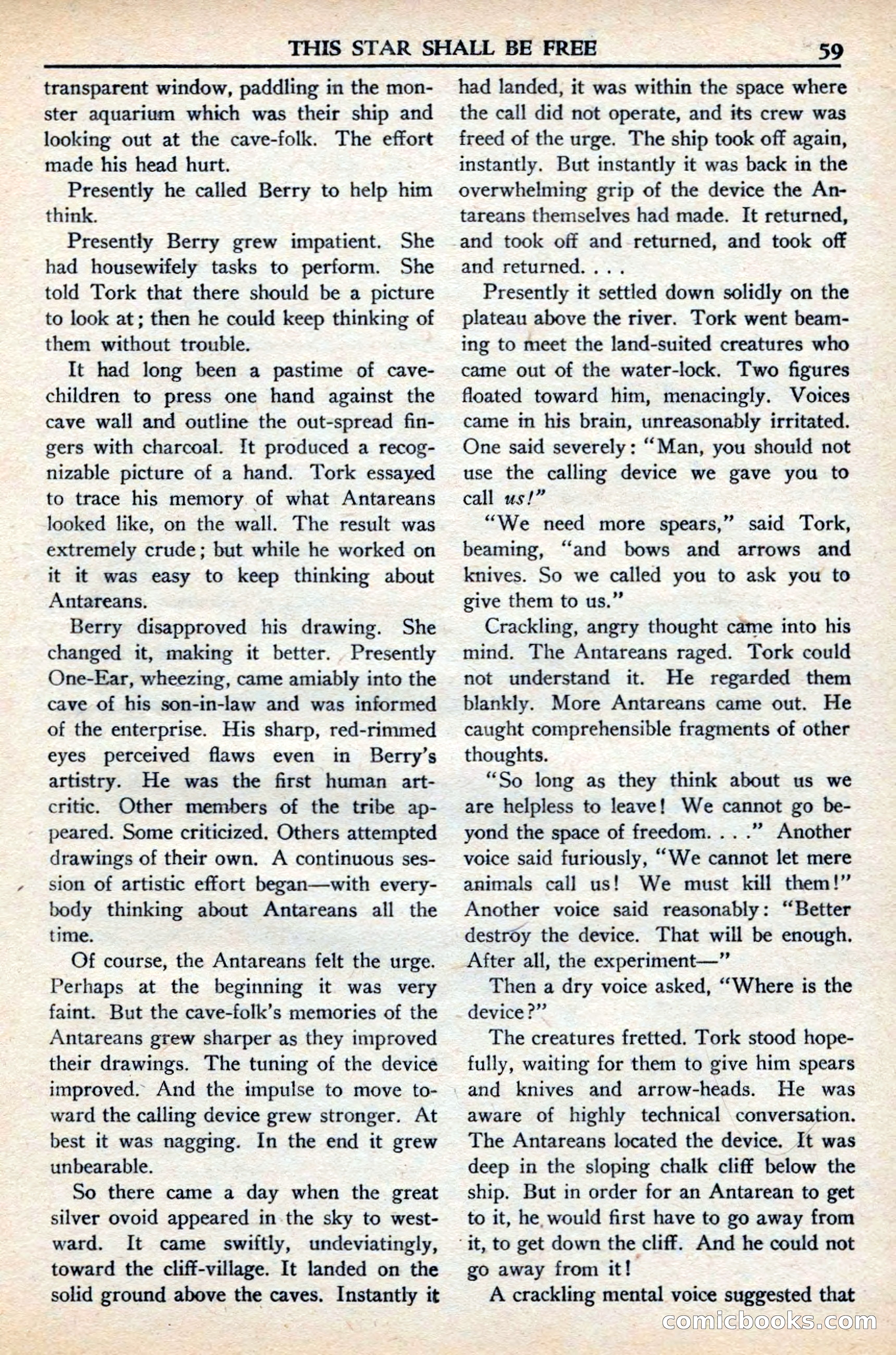 Super Science Stories, November 1949 — page 59 of 132