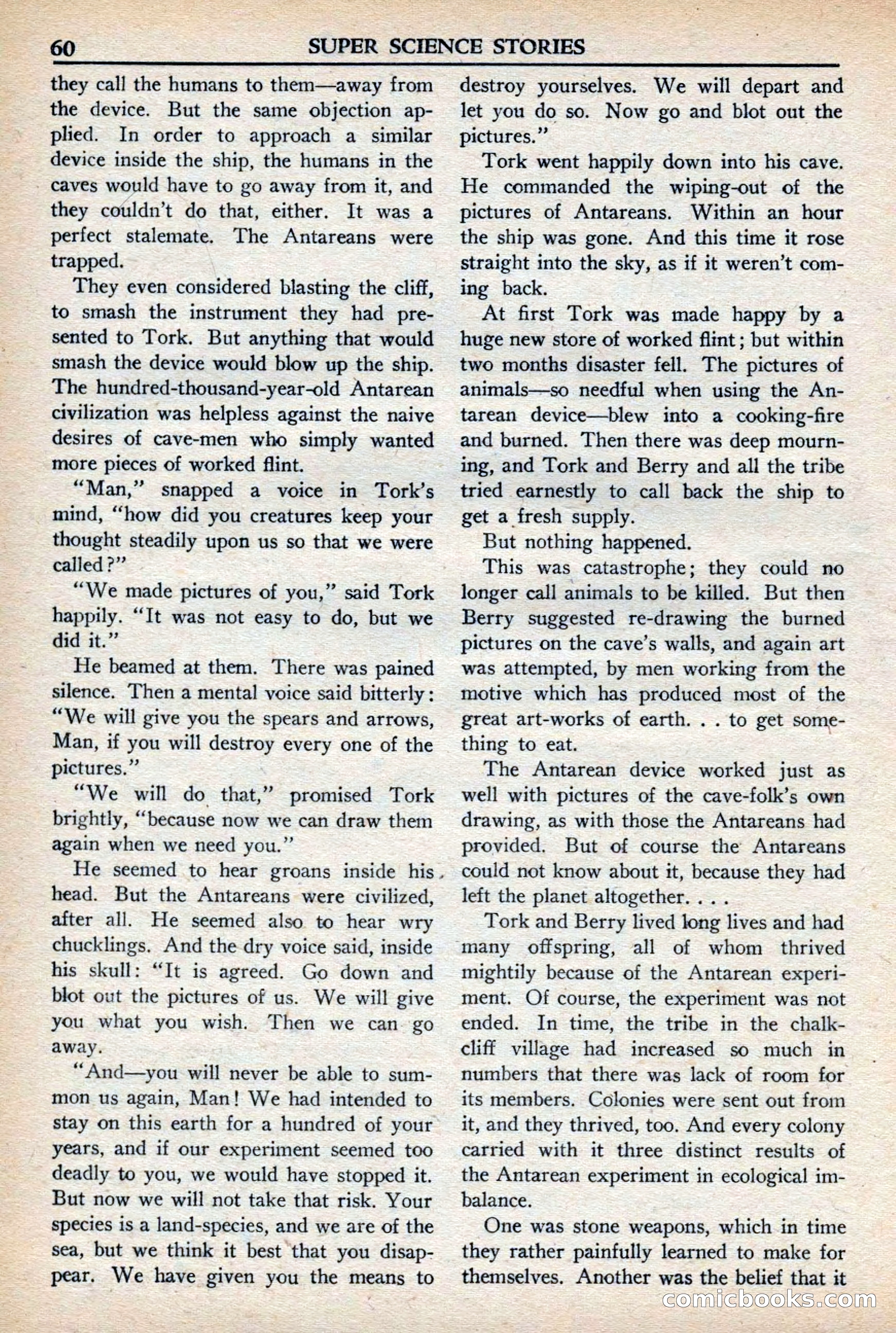 Super Science Stories, November 1949 — page 60 of 132