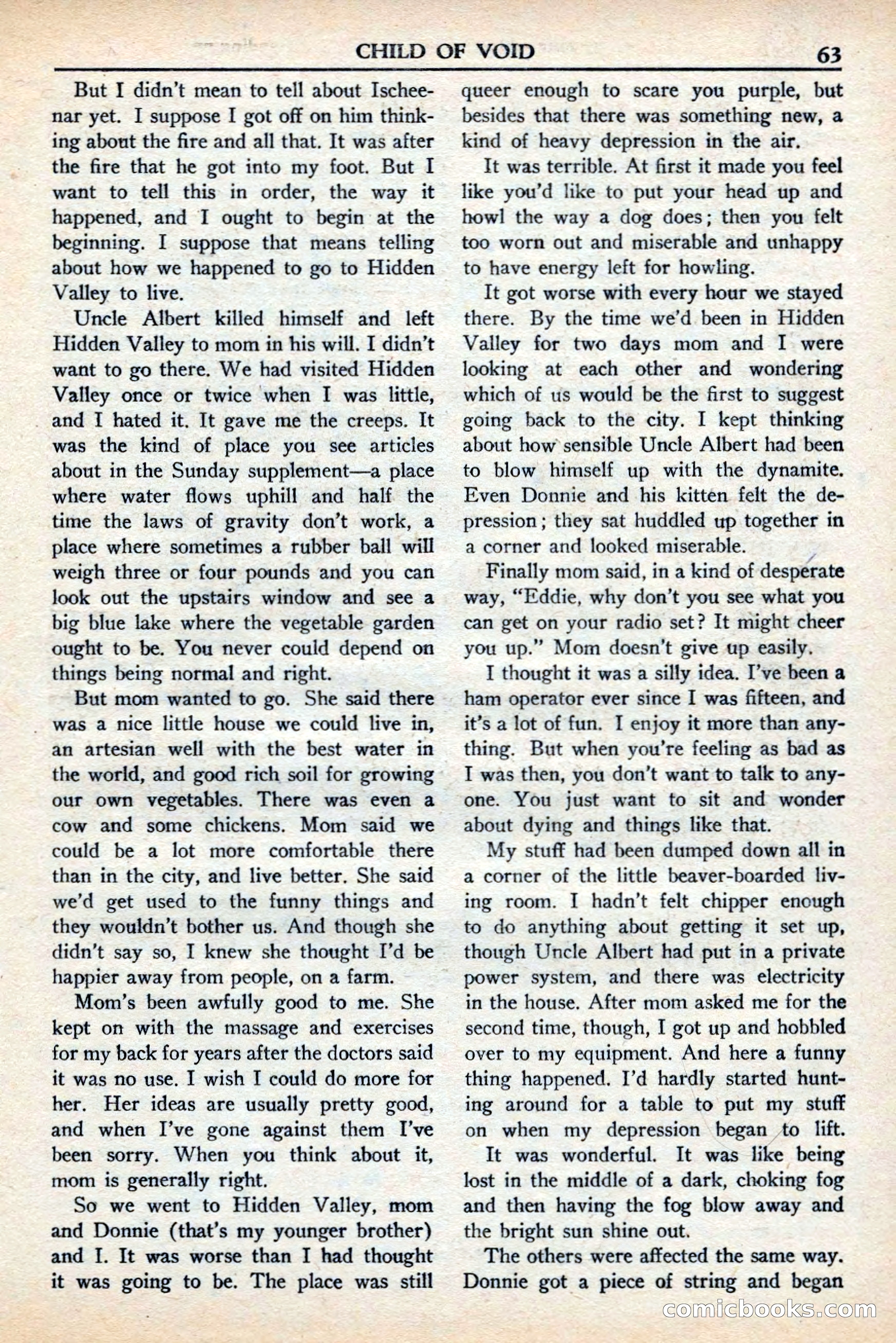 Super Science Stories, November 1949 — page 63 of 132