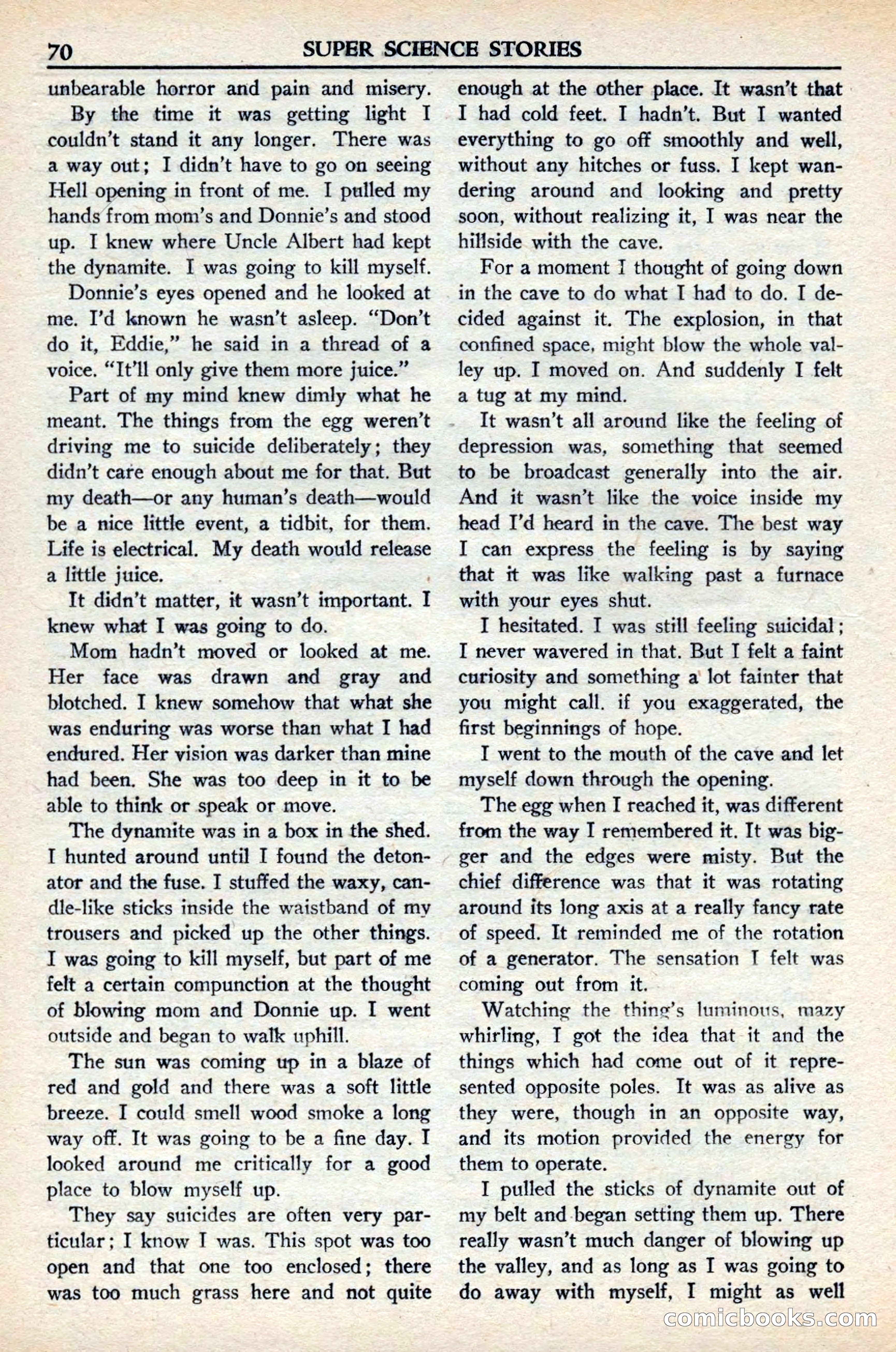 Super Science Stories, November 1949 — page 70 of 132