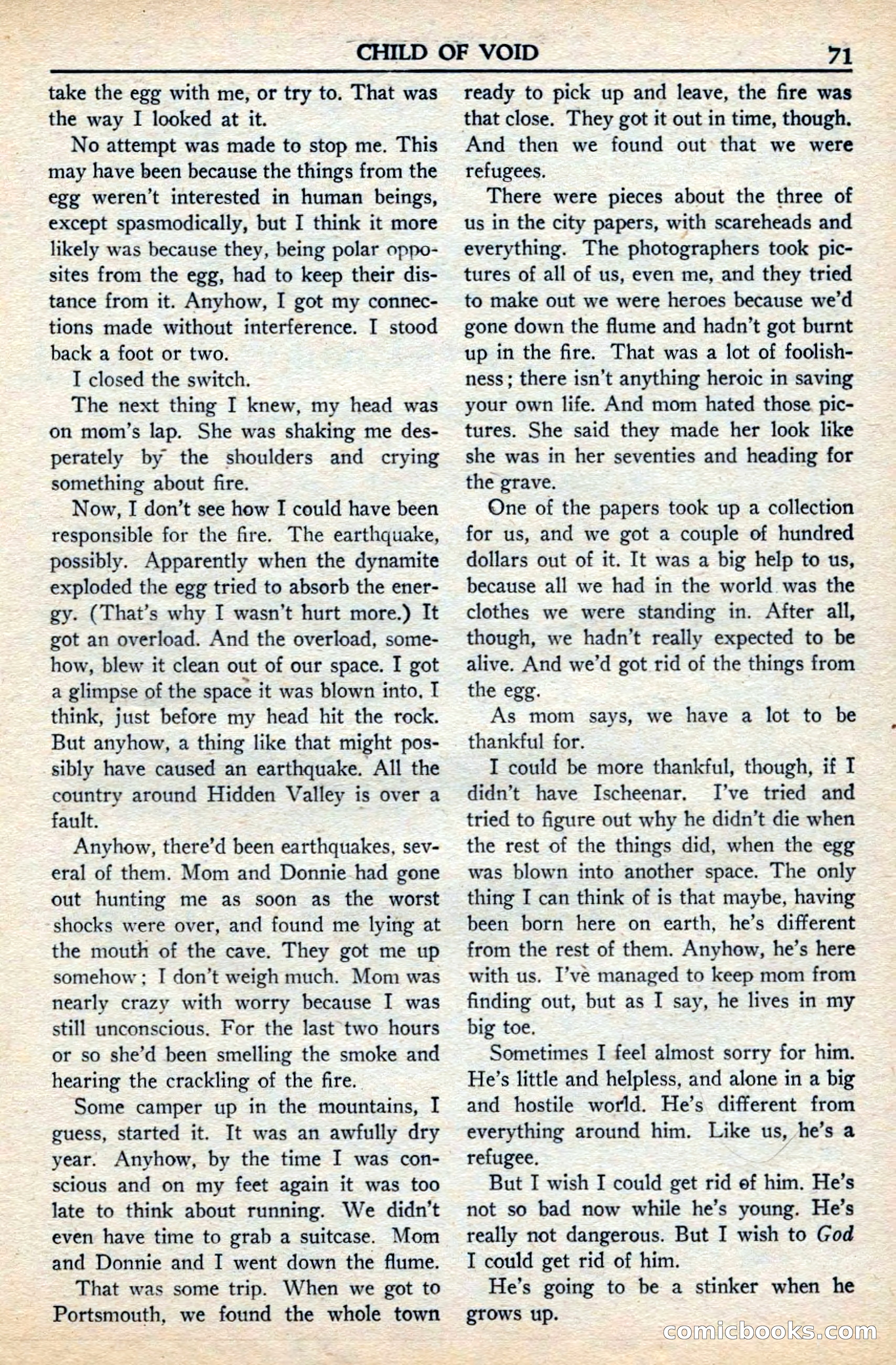 Super Science Stories, November 1949 — page 71 of 132