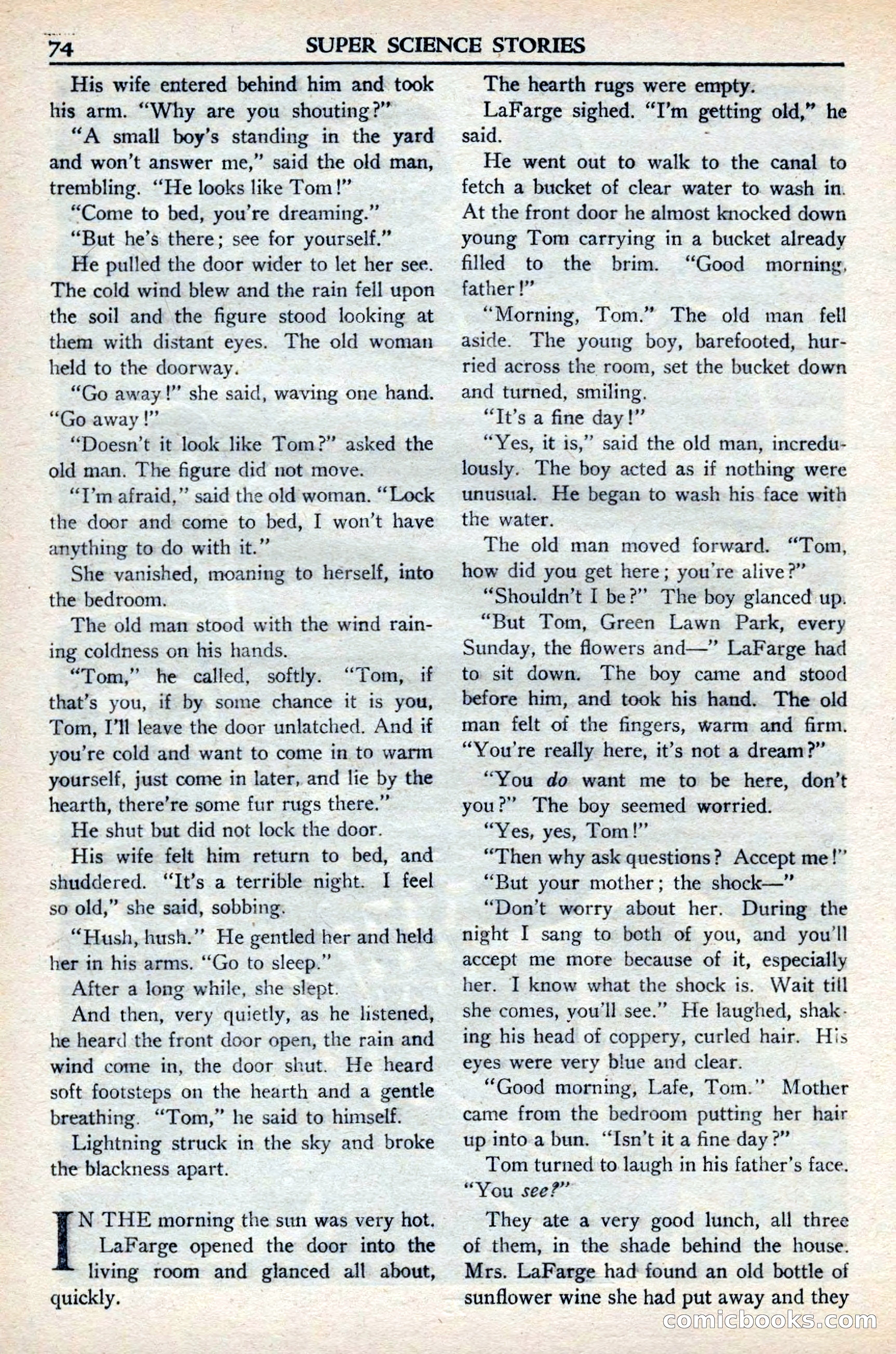 Super Science Stories, November 1949 — page 74 of 132