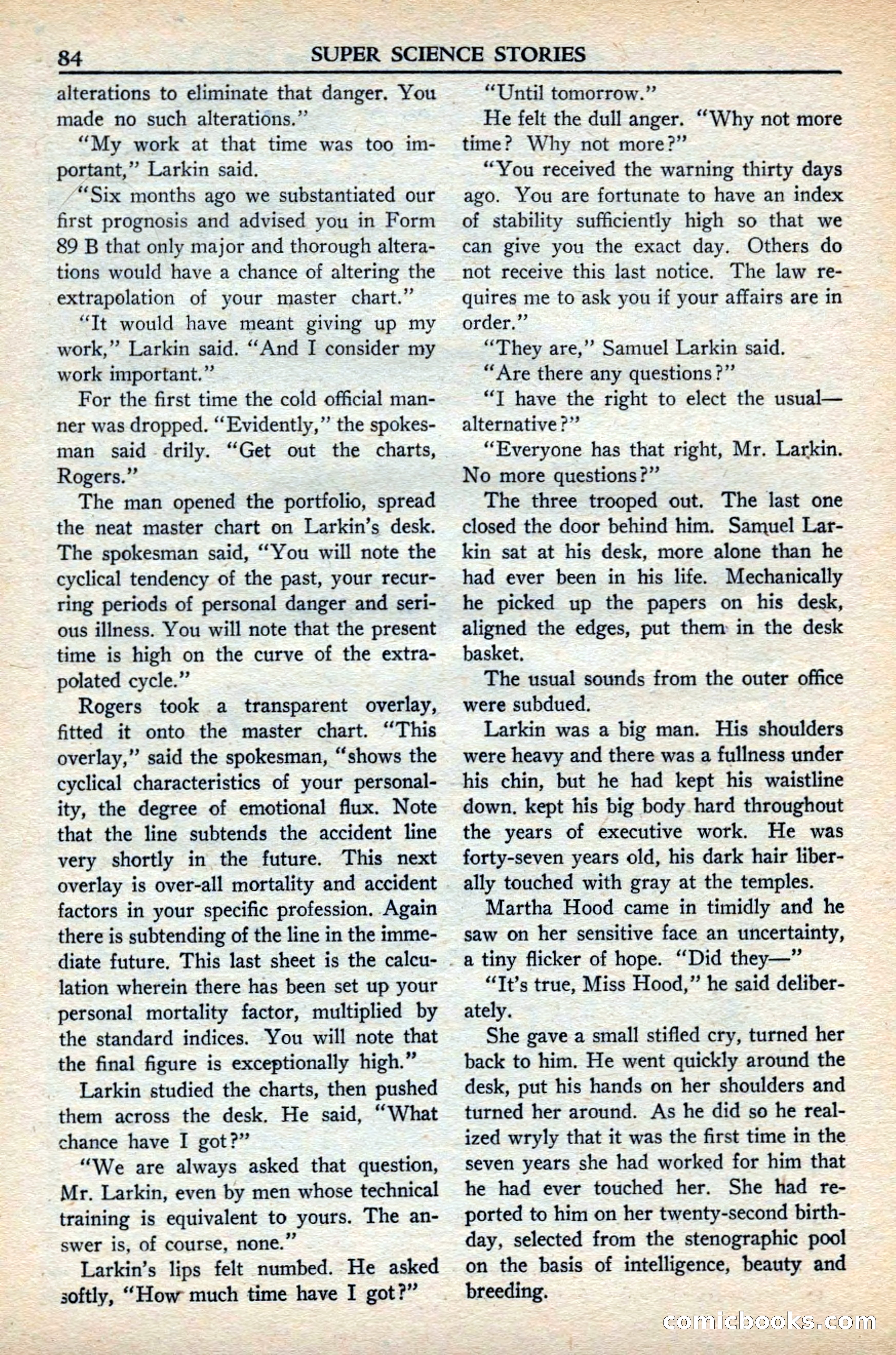 Super Science Stories, November 1949 — page 84 of 132