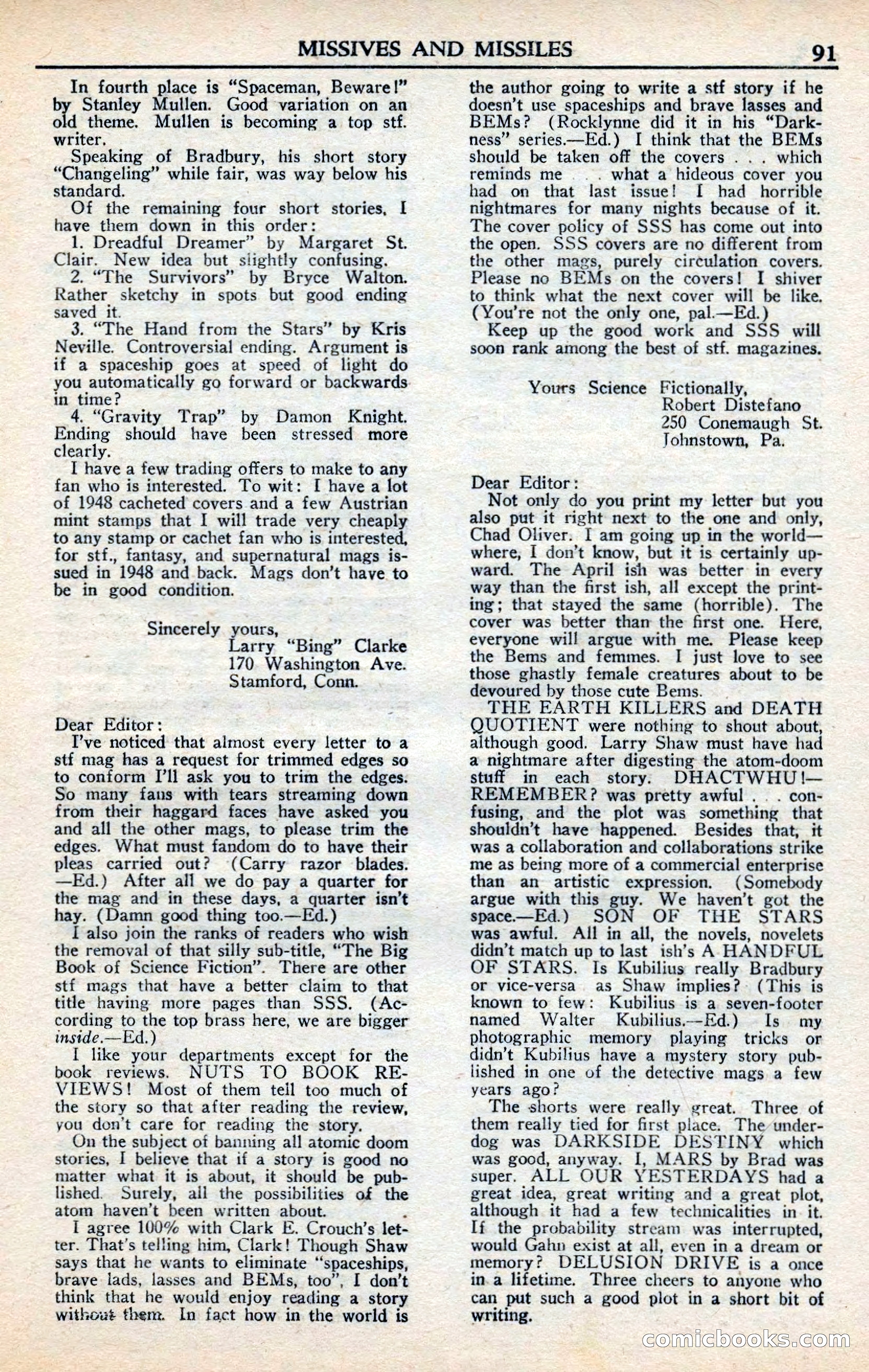 Super Science Stories, November 1949 — page 91 of 132