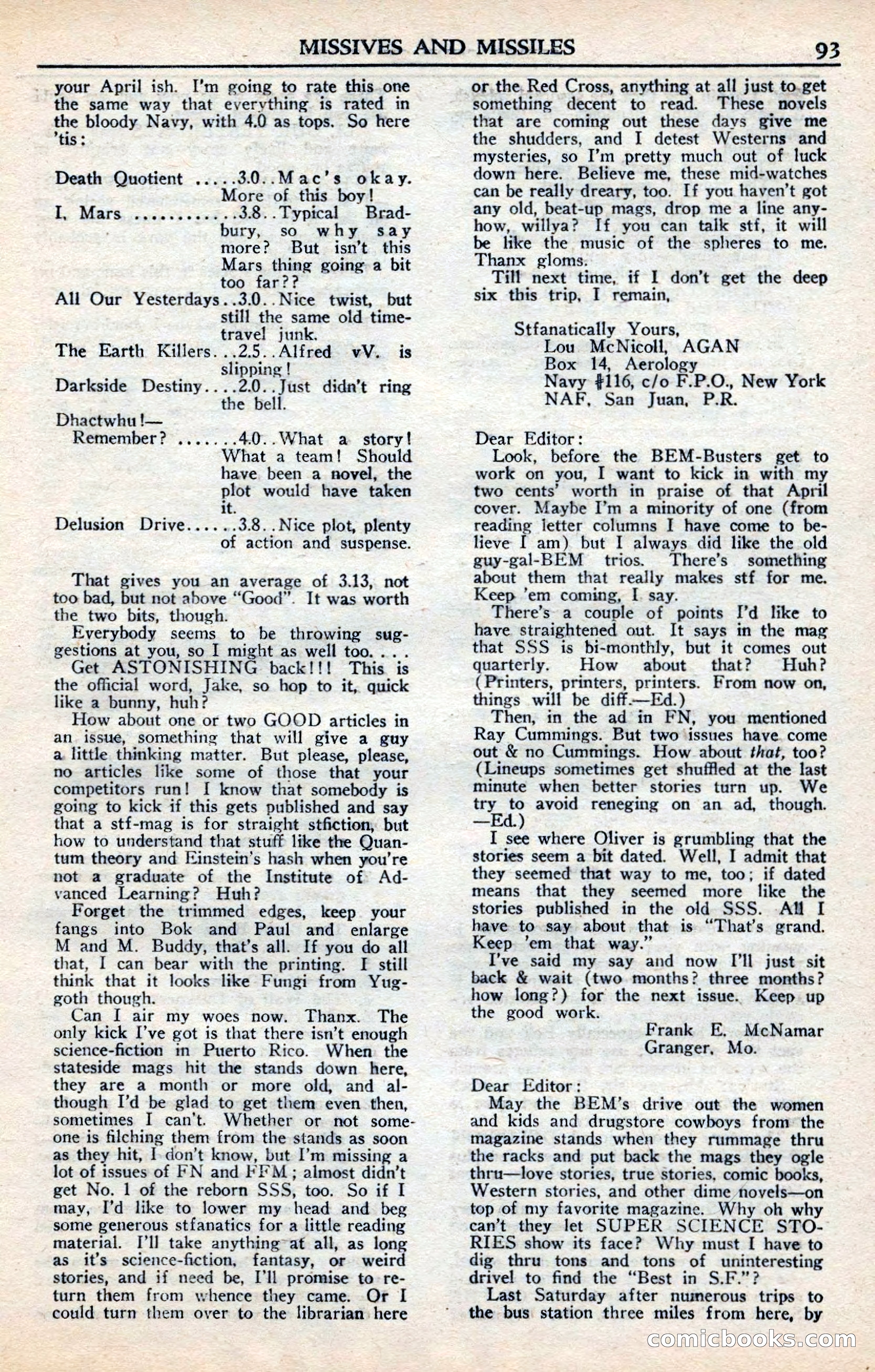 Super Science Stories, November 1949 — page 93 of 132